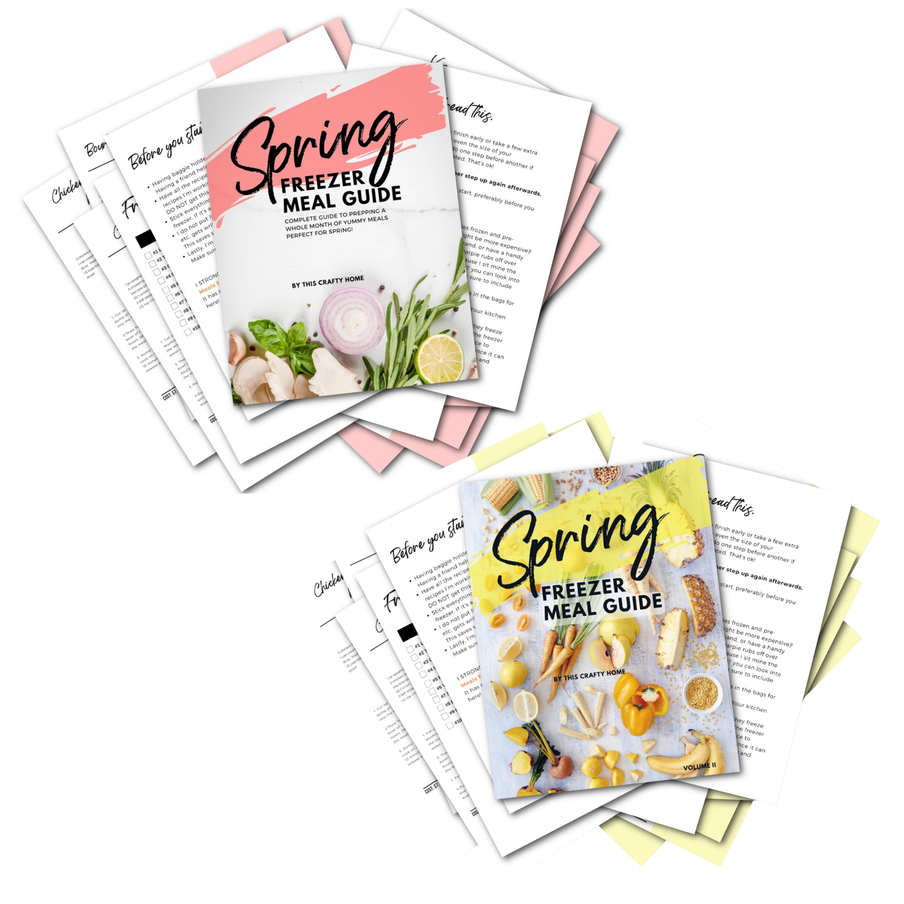 Spring Freezer Meal Guide Volume I & II Bundle