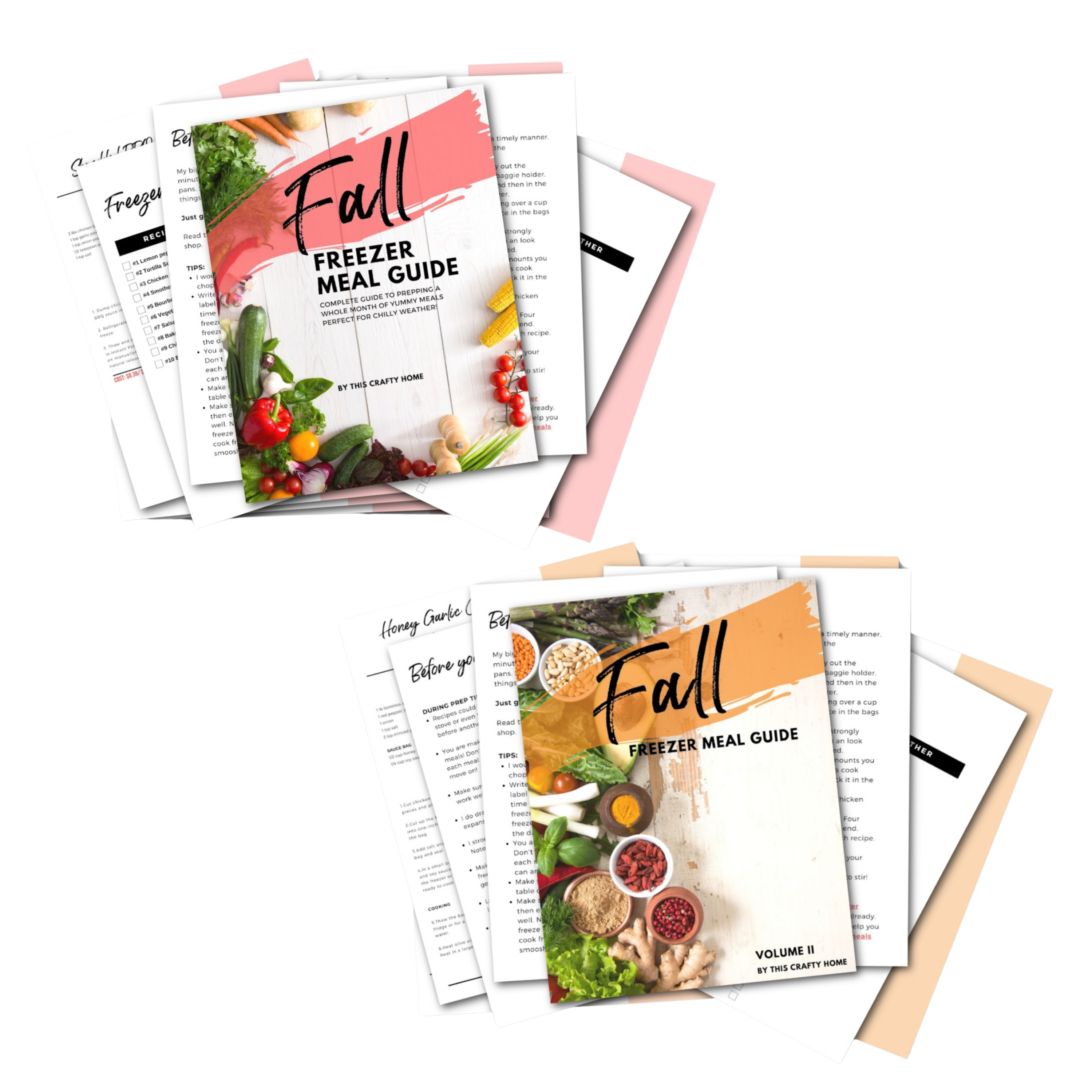 Fall Freezer Meal Guide Vol I & II Bundle