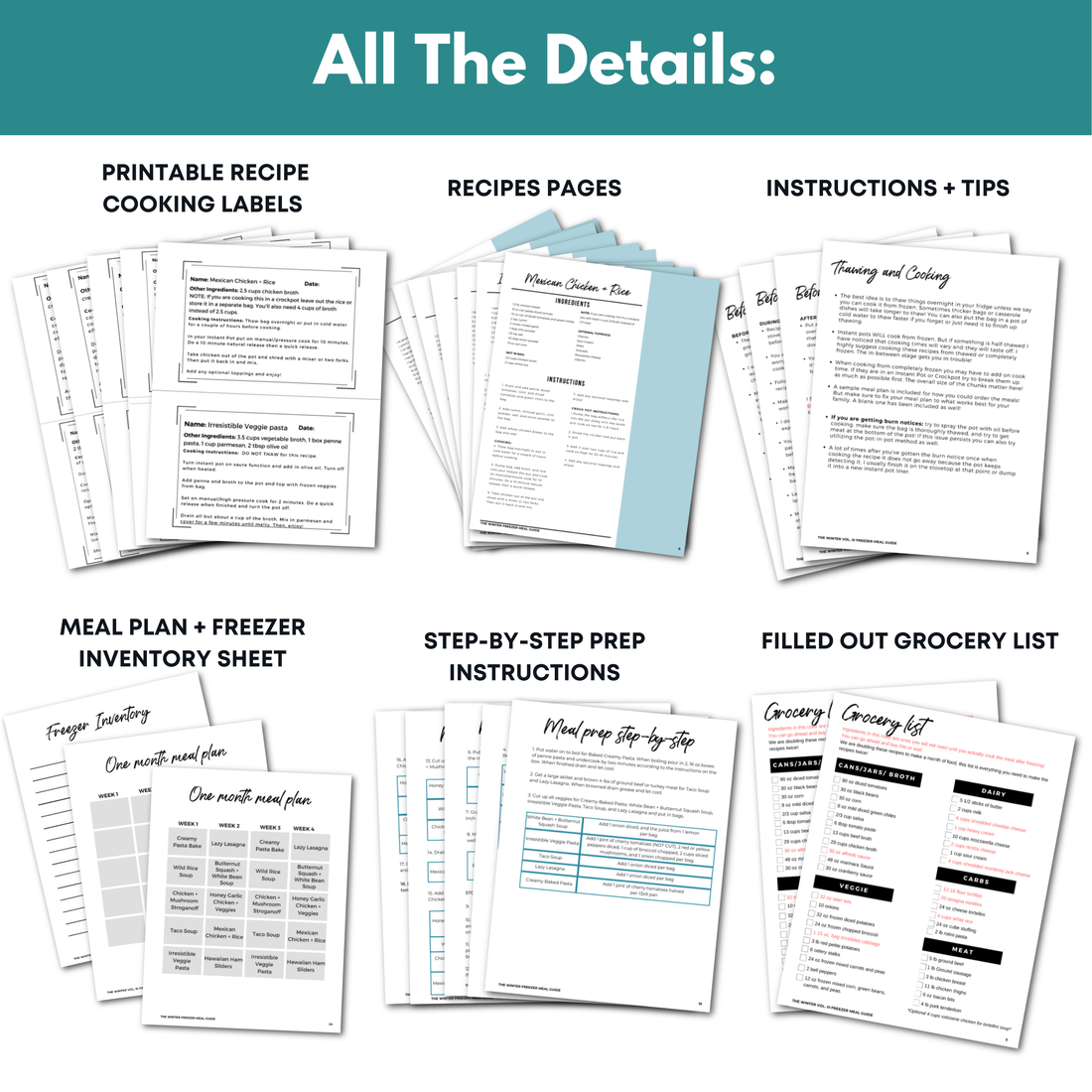 Winter and Fall Freezer Meal Guide Bundle