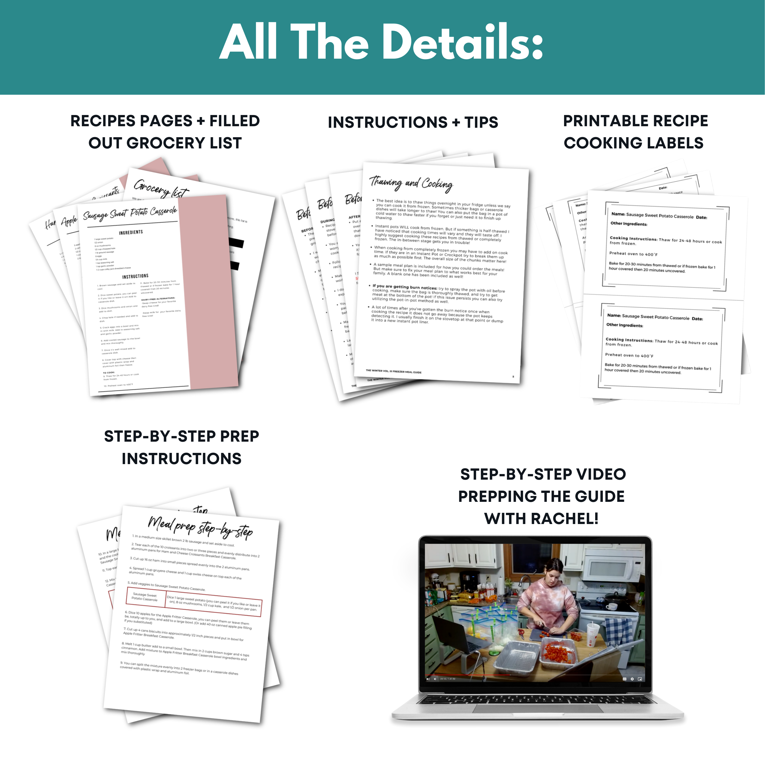 Group Breakfasts Mini Freezer Meal Guide (With Prep Video)