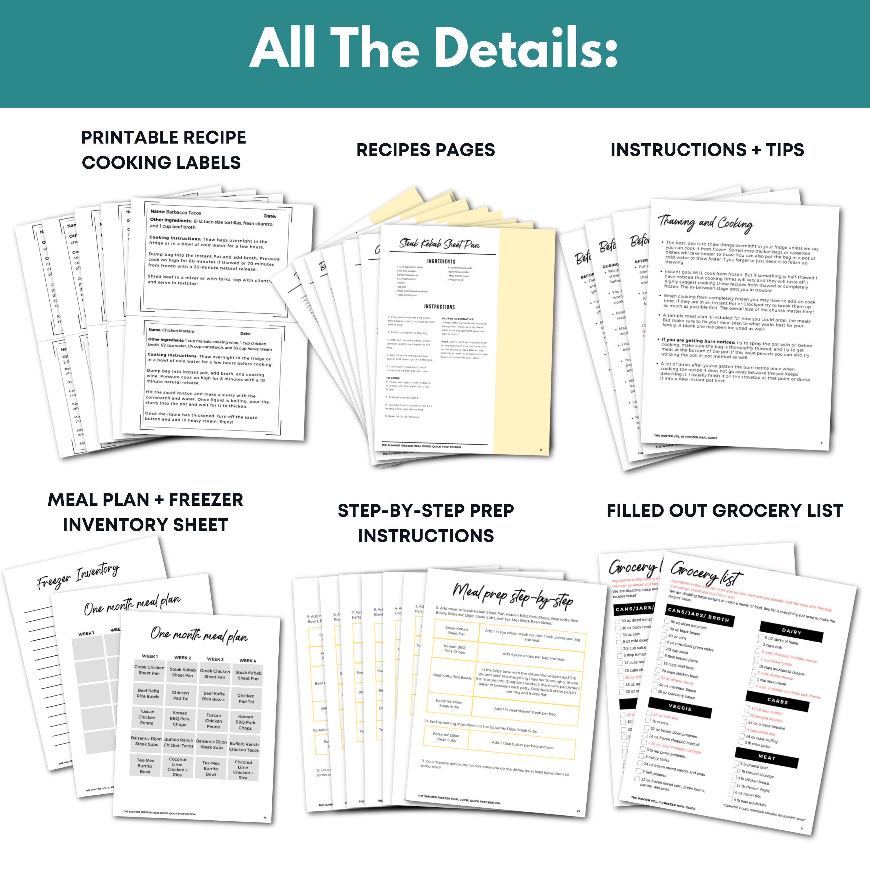 Summer Vol. IV Freezer Meal Guide: Quick Prep Edition