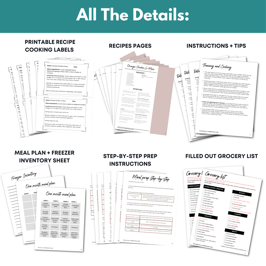 Fall Vol. III & Vol. IV Freezer Meal Guide Bundle