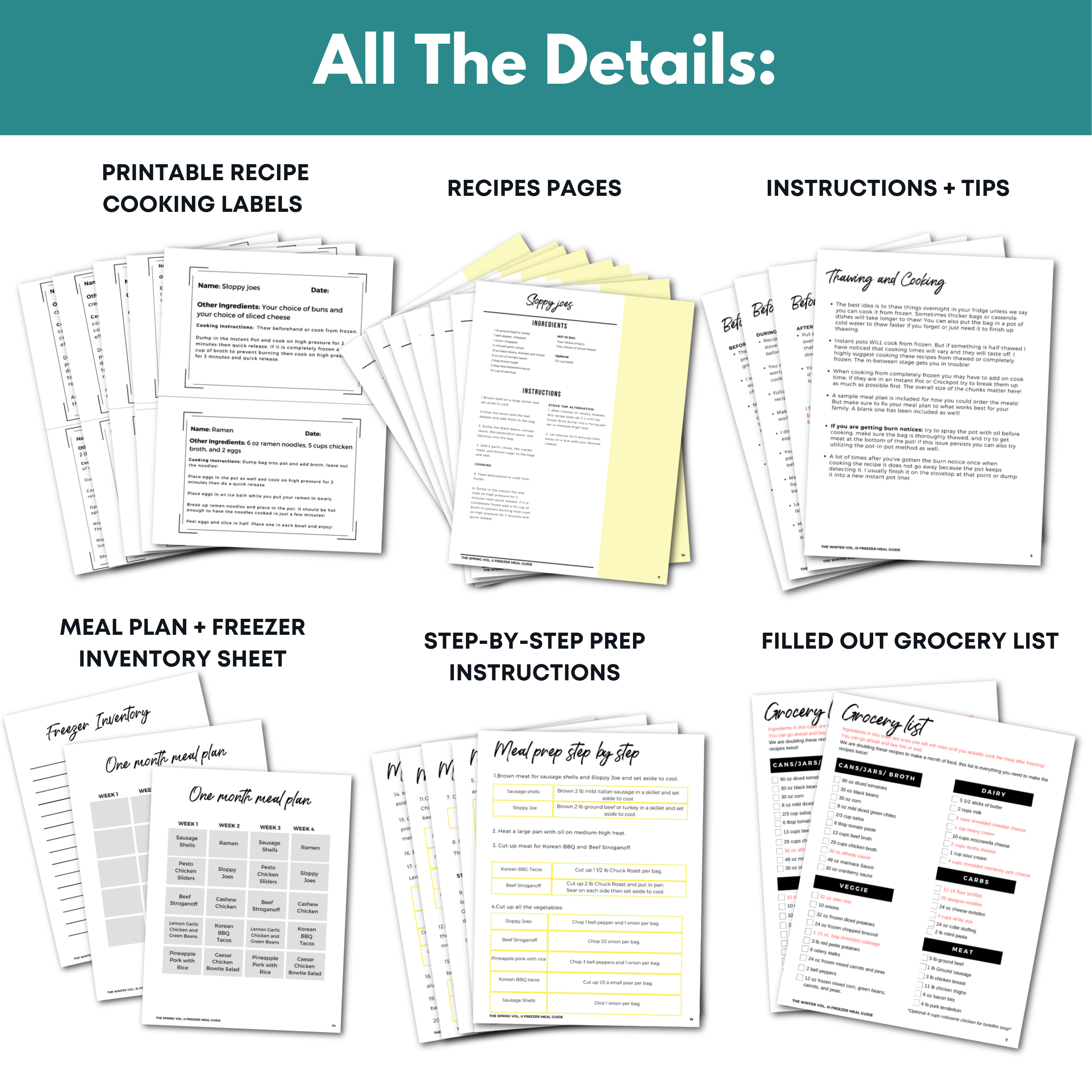 Spring Freezer Meal Guide Volume I & II Bundle