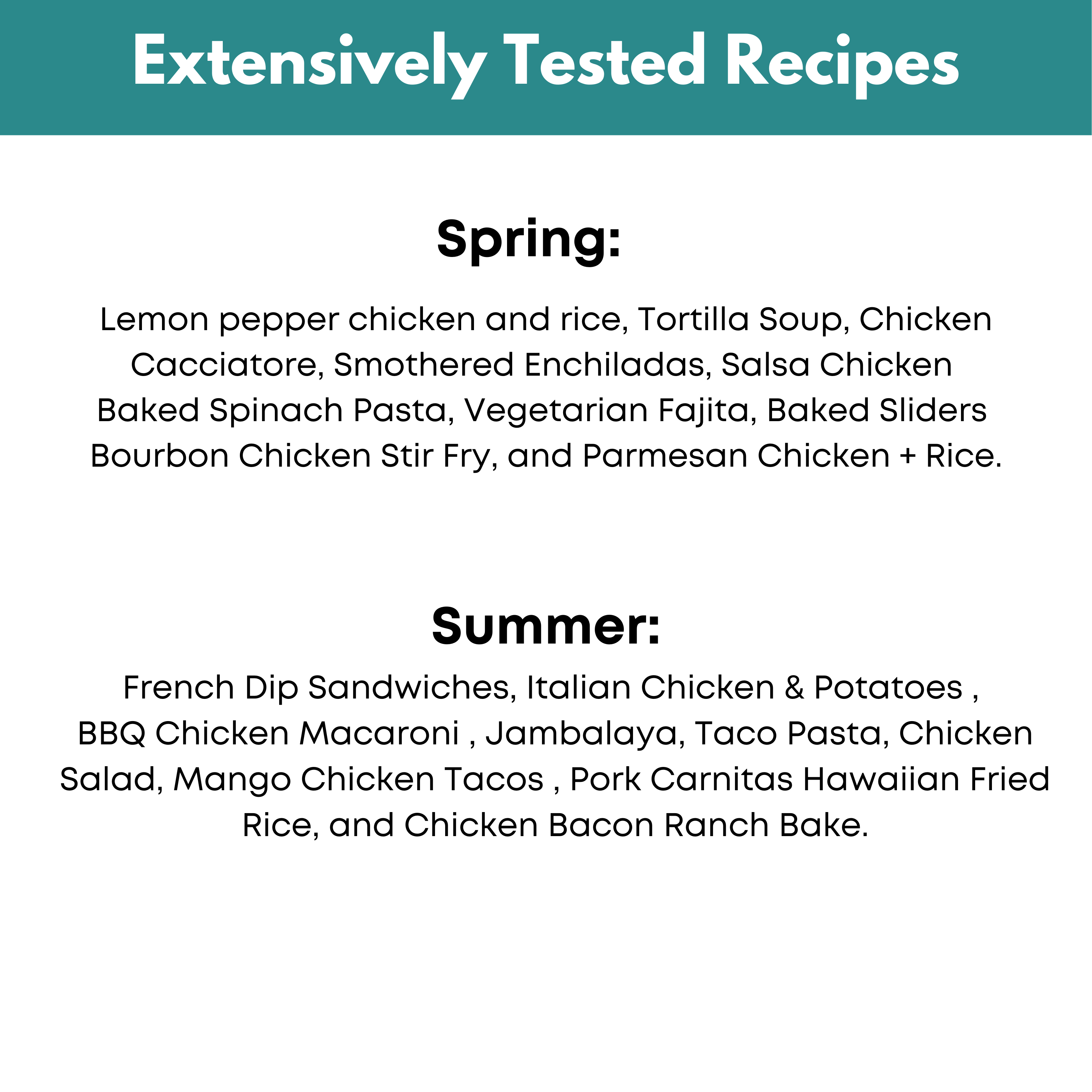 Spring and Summer Freezer Meal Guide Bundle