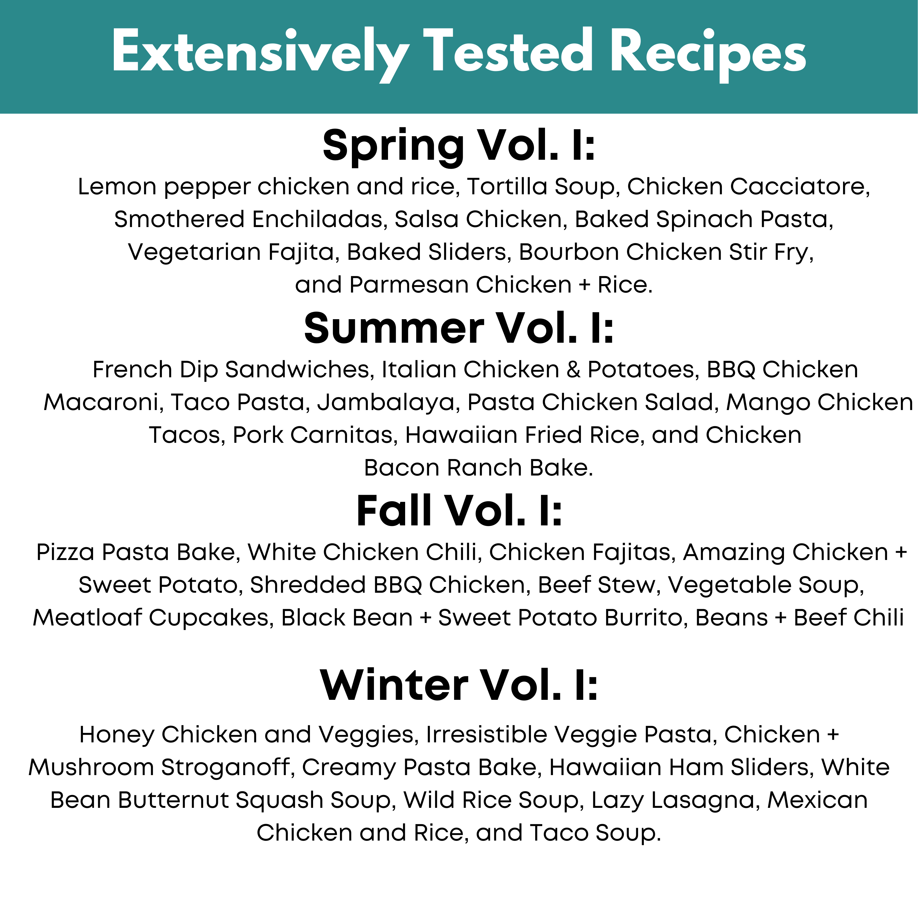 All Seasons Freezer Meal Guide Bundle