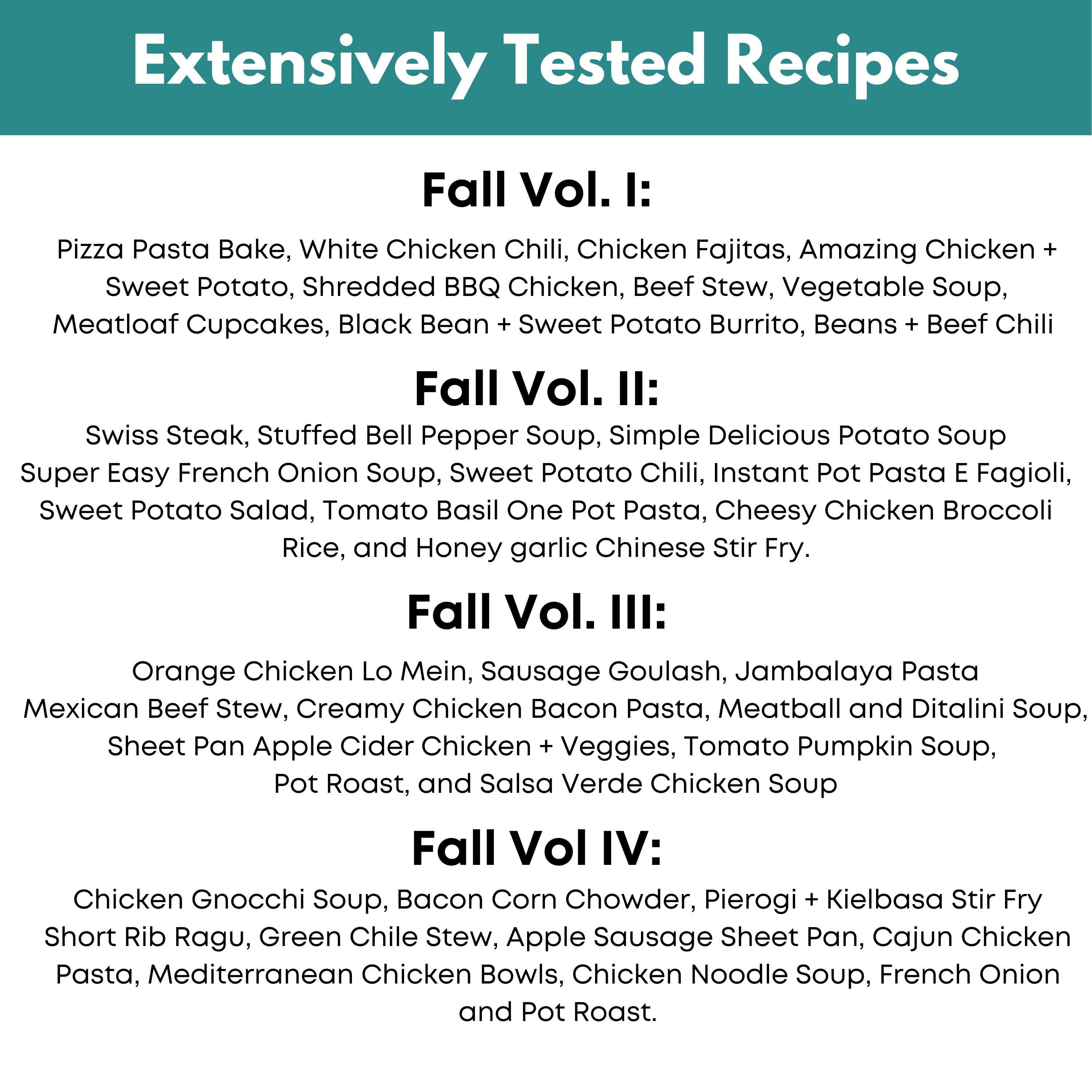 Fall Time Freezer Meal Guide Bundle