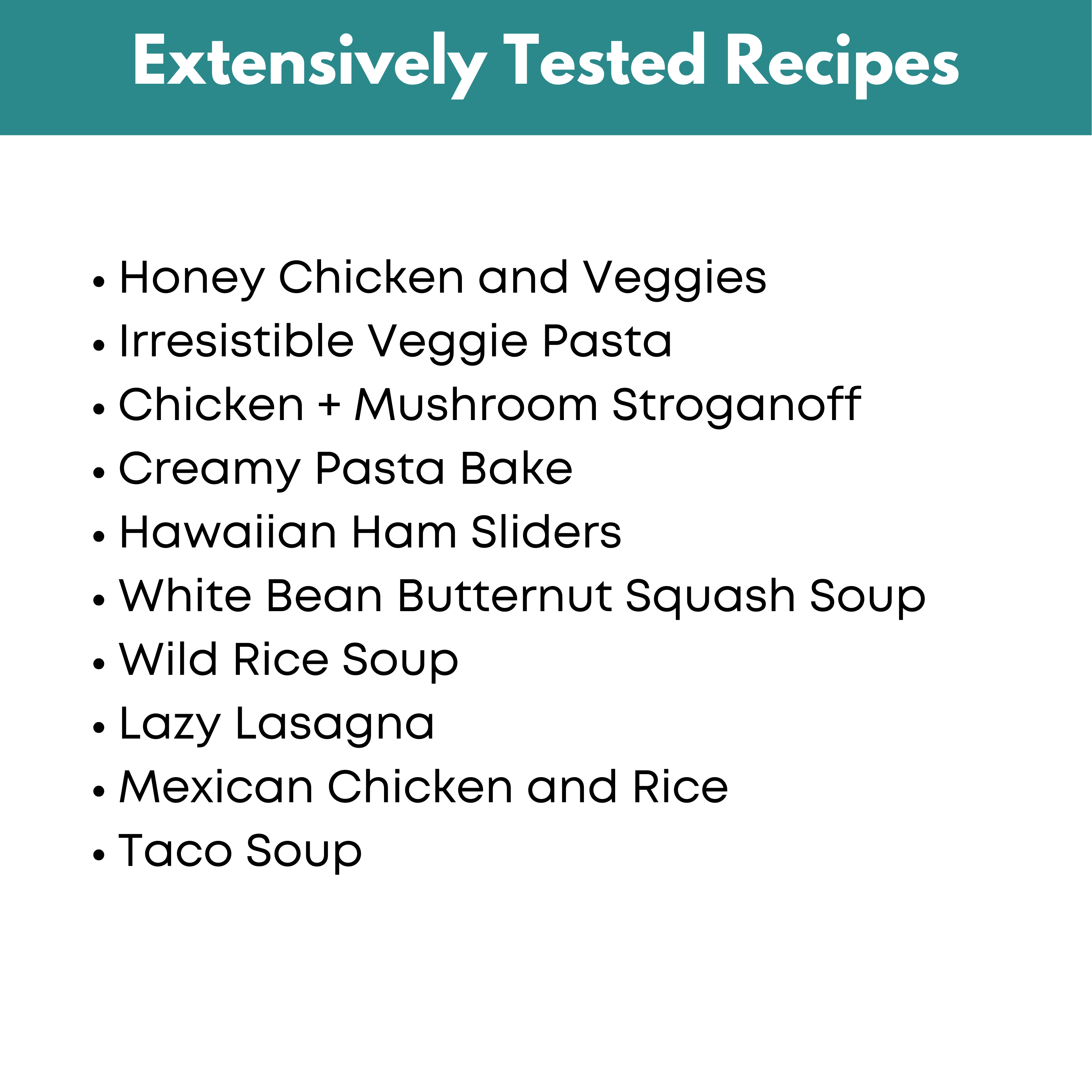 Winter Freezer Meal Guide