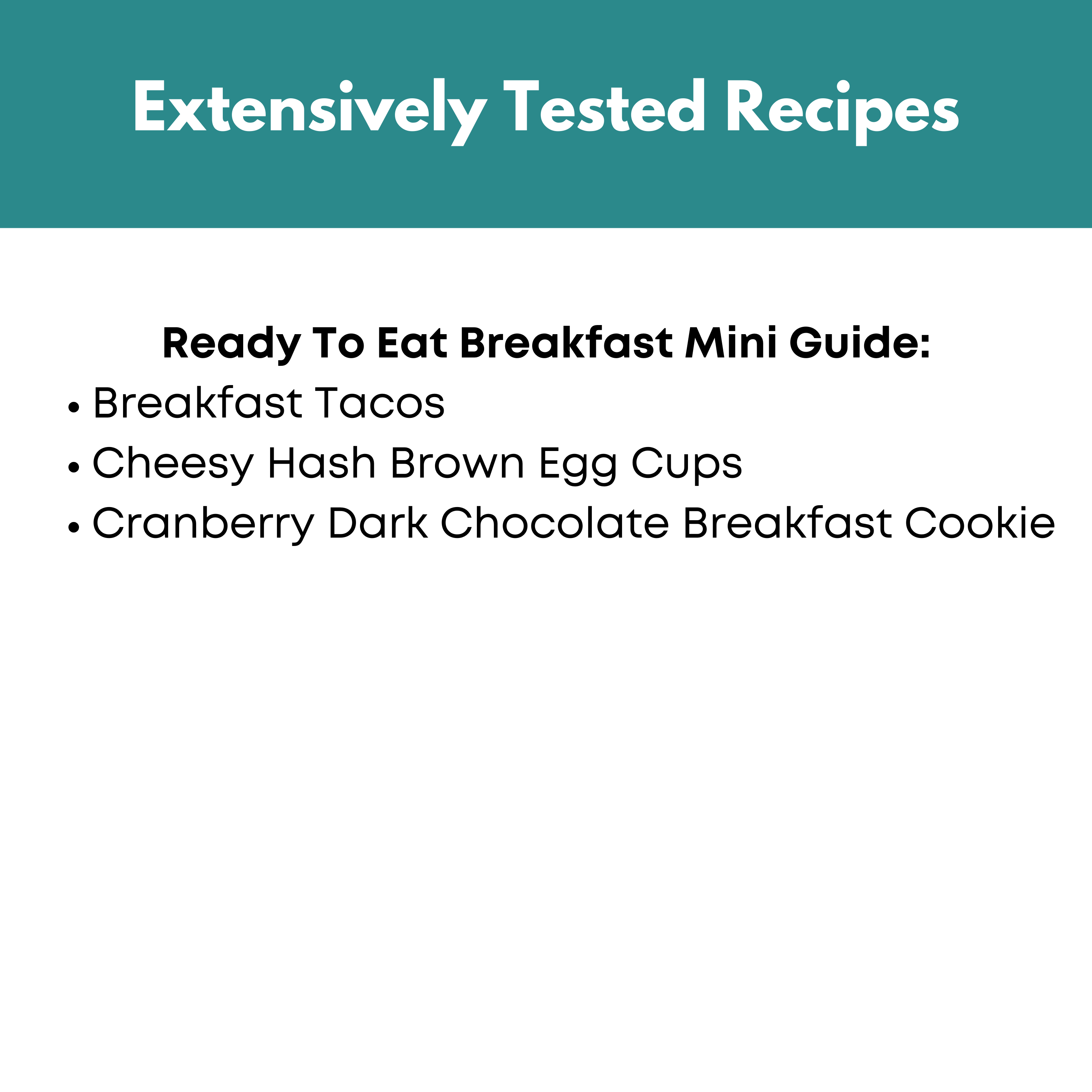 Ready To Eat Mini Freezer Meal Guide Bundle