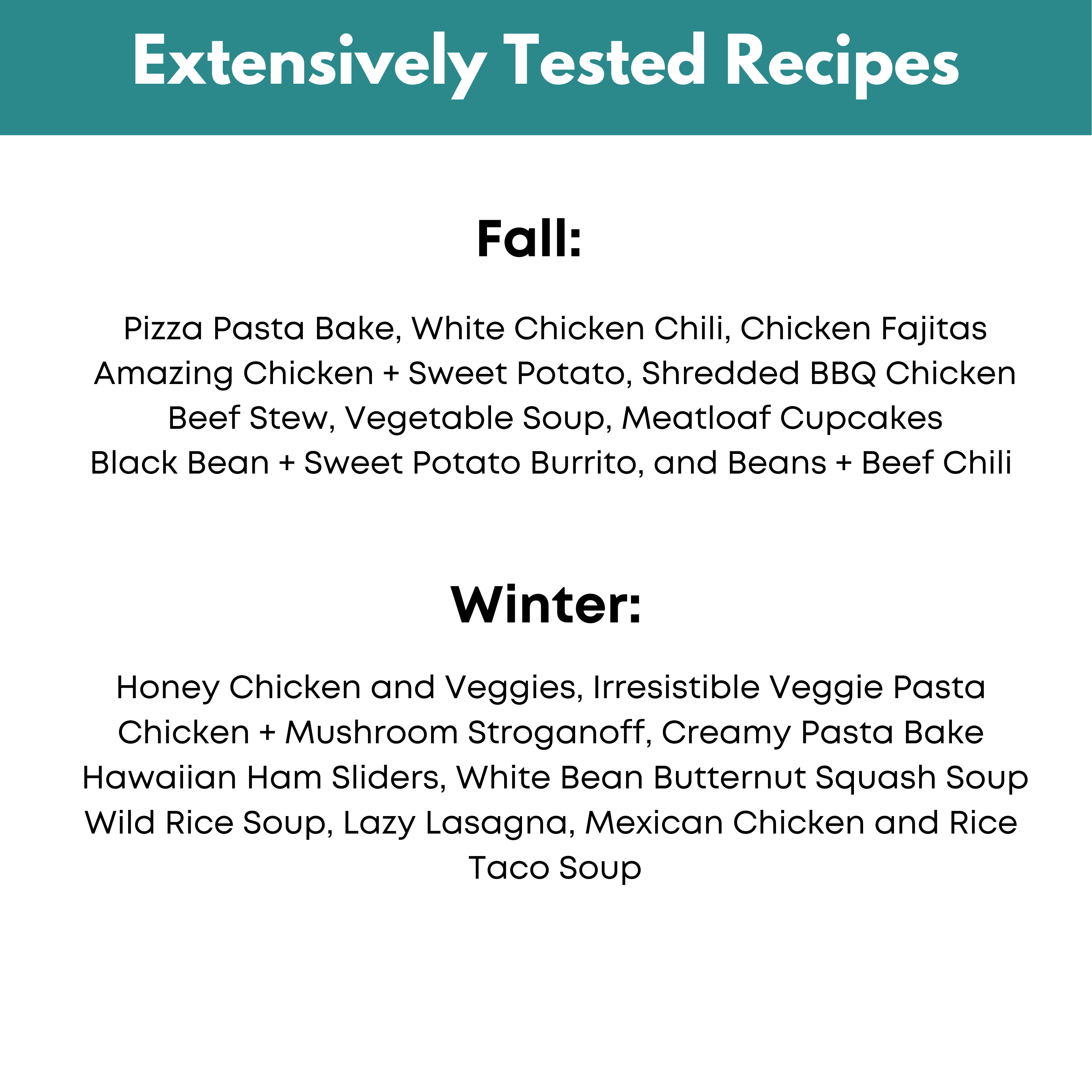 Winter and Fall Freezer Meal Guide Bundle