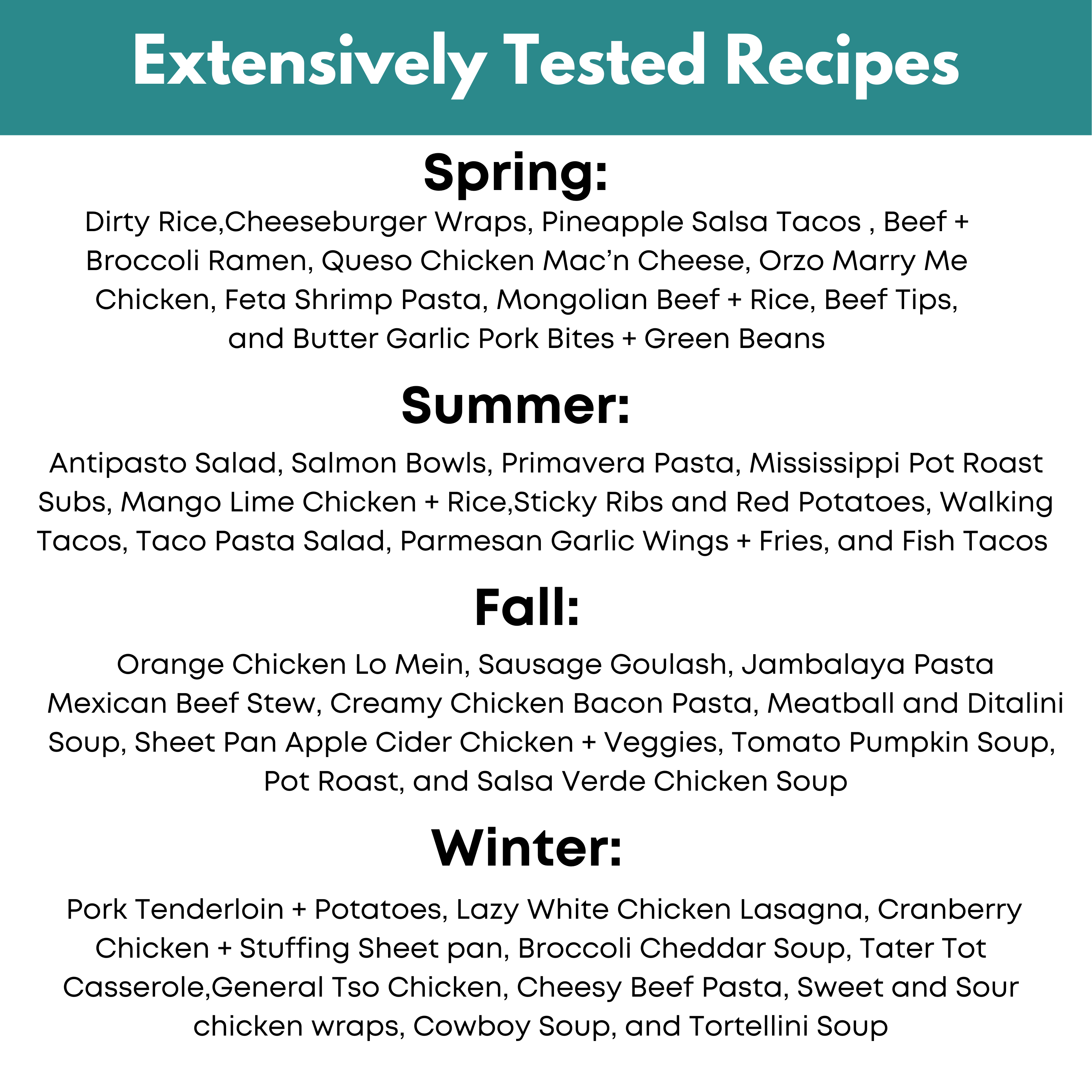 4 Seasons Vol. III Freezer Meal Guide: Dump Meal Edition Bundle