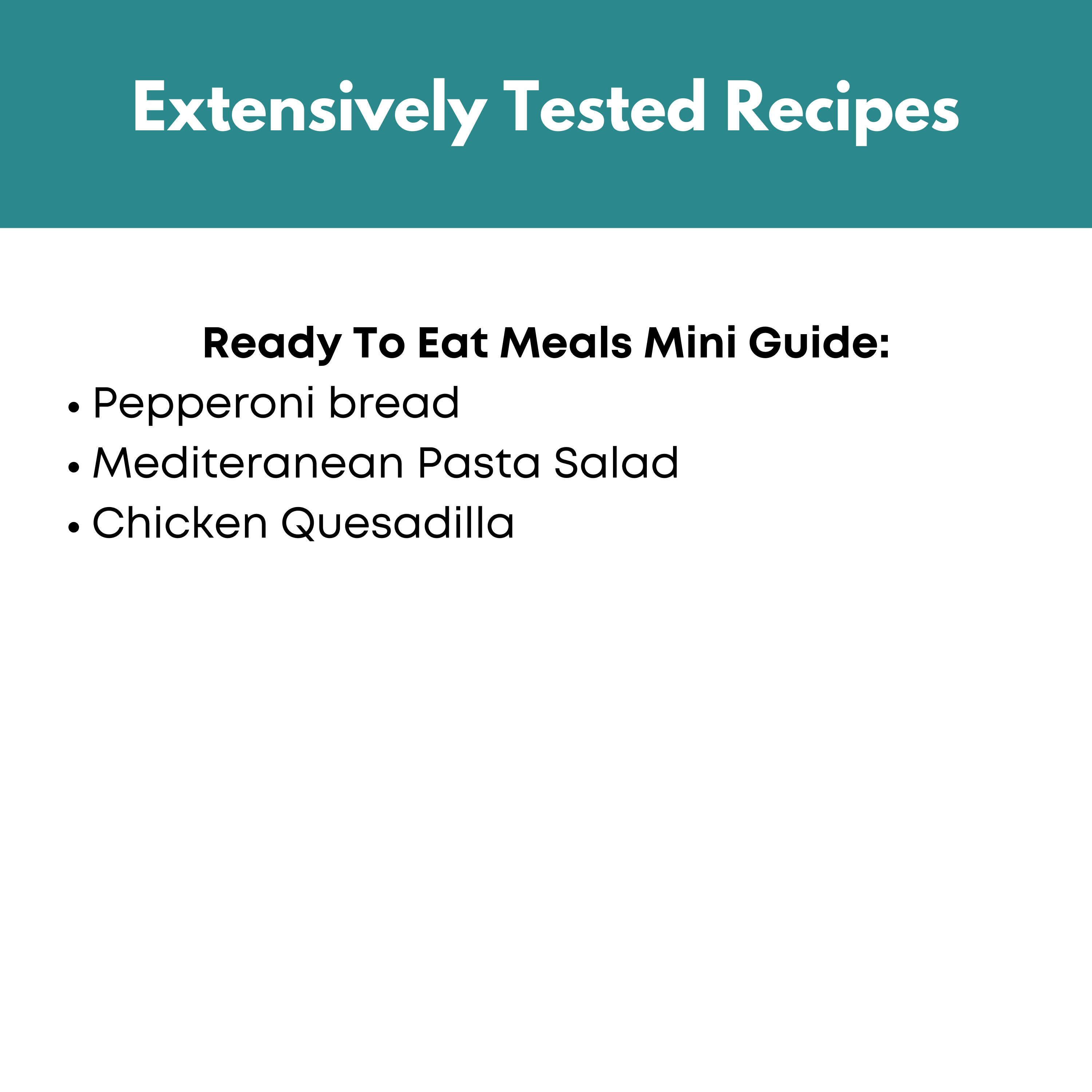 Ready To Eat Mini Freezer Meal Guide Bundle