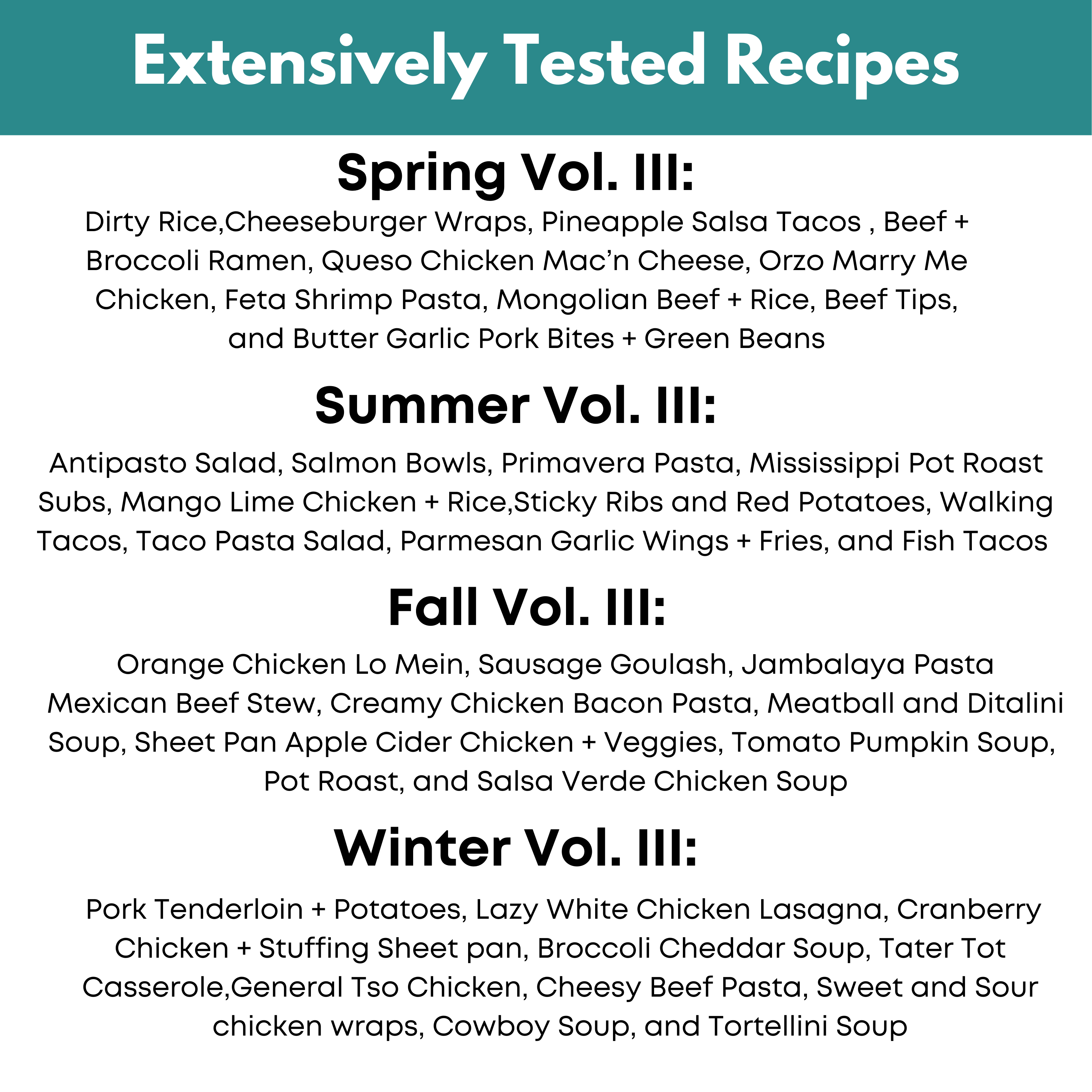 All Seasons Freezer Meal Guide Bundle