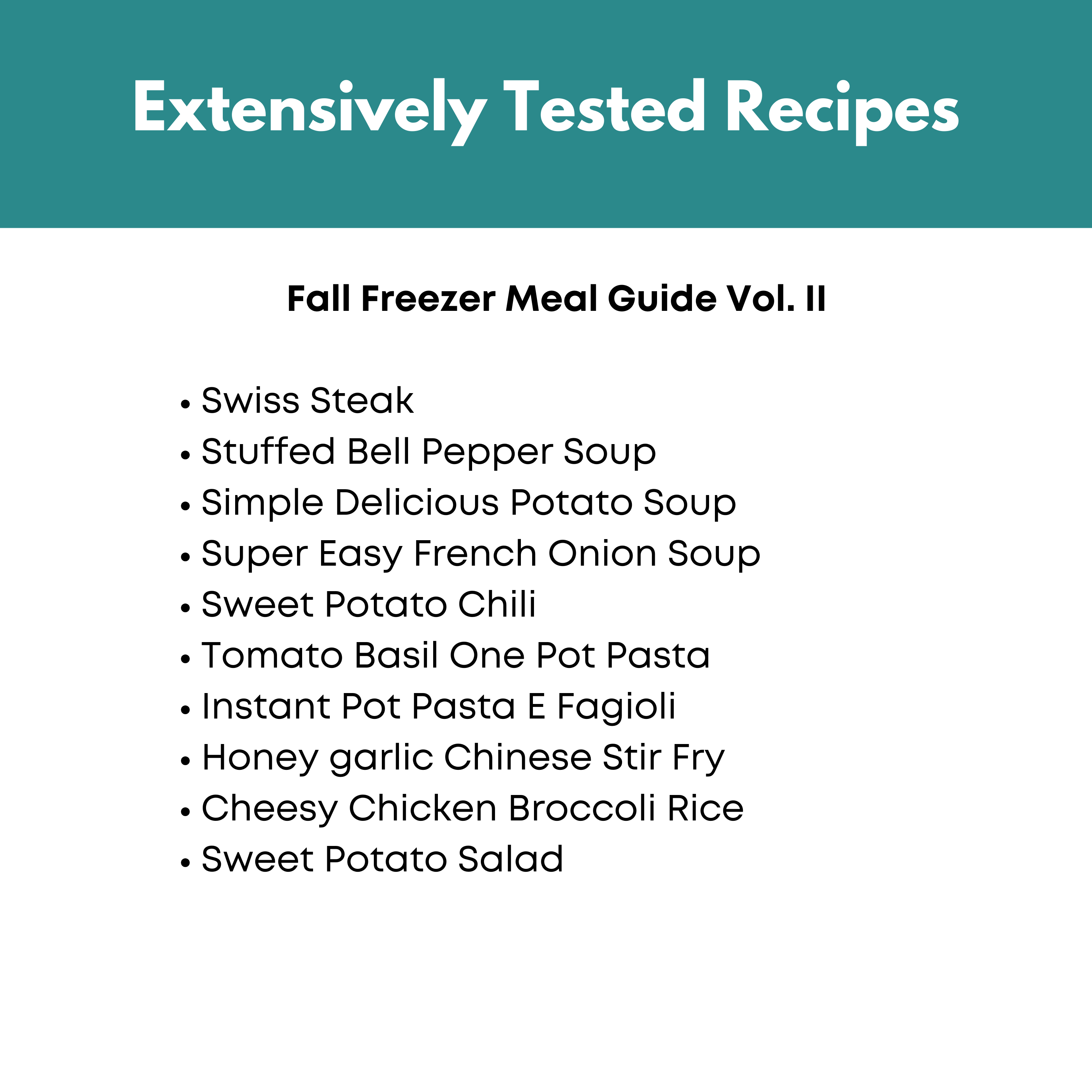 All Seasons Freezer Meal Guide Bundle