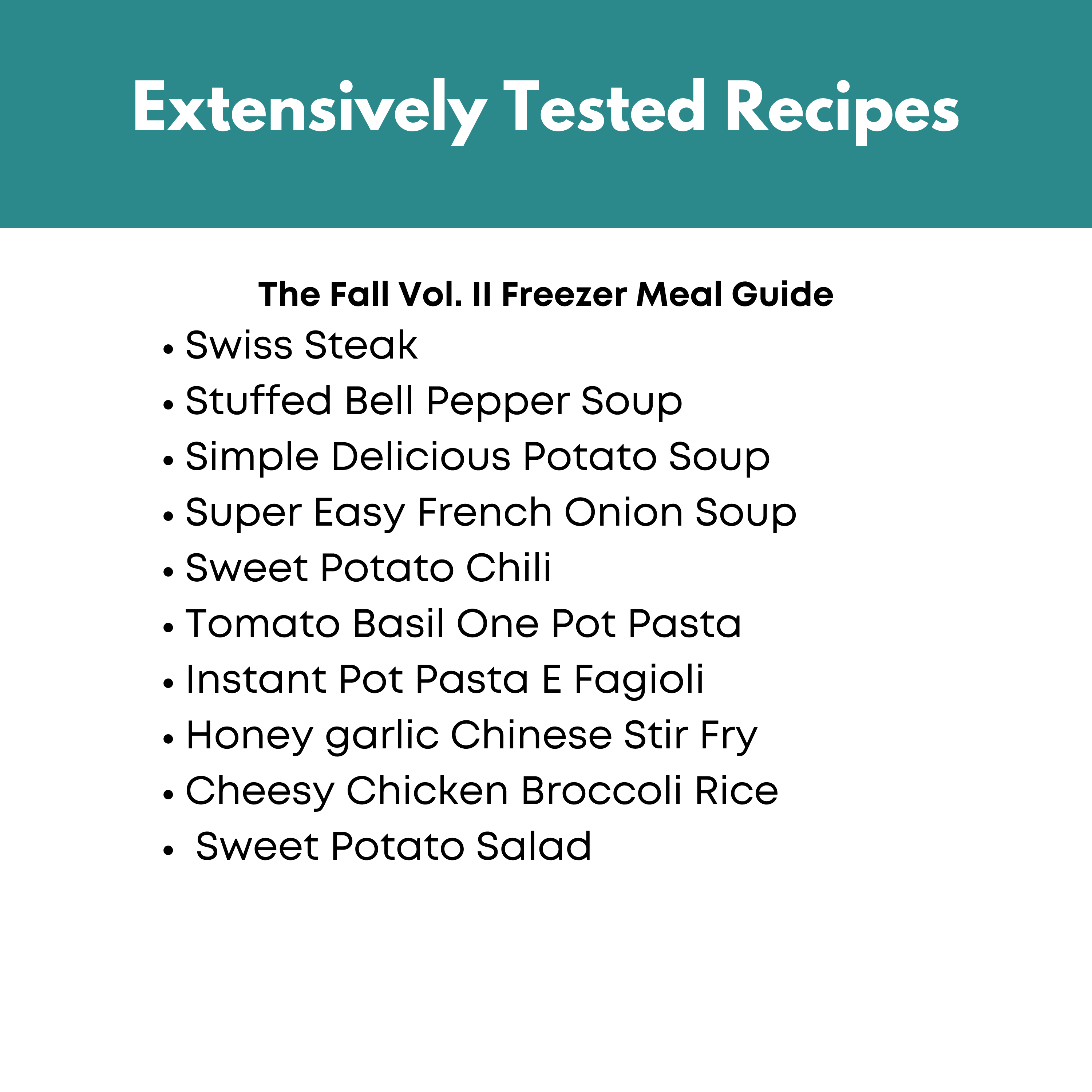 Fall Vol. II Freezer Meal Guide