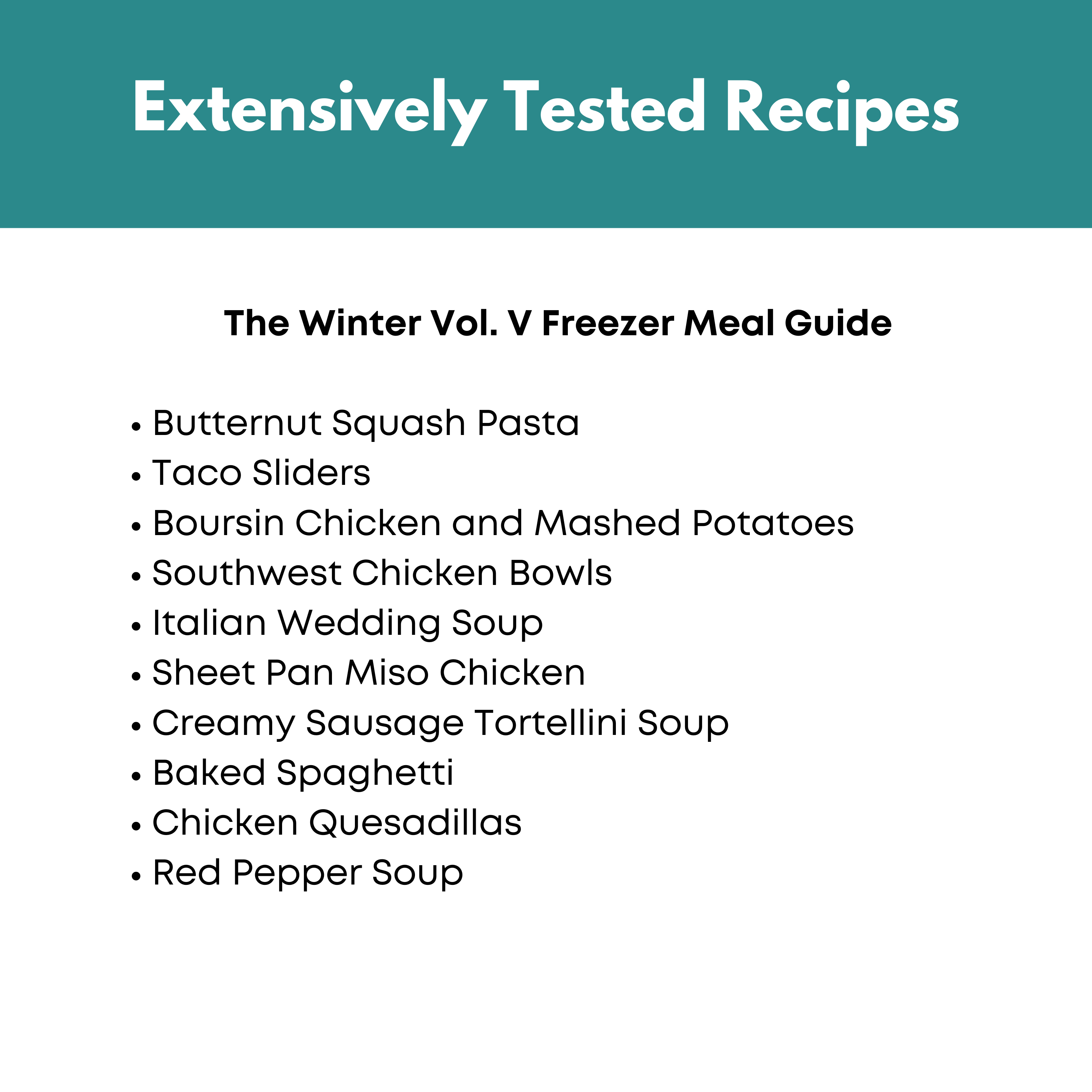 Winter Vol. V Freezer Meal Guide