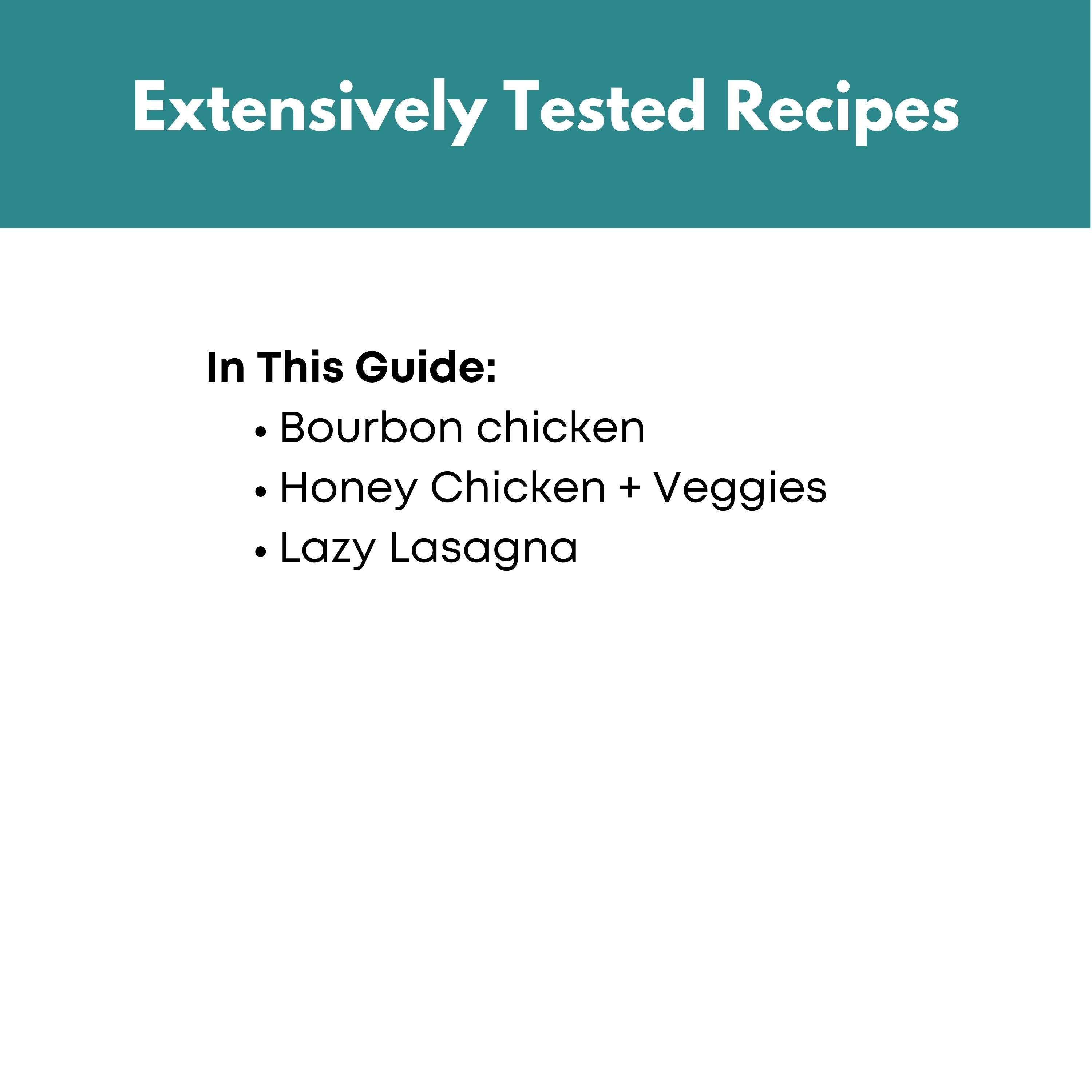 Dinner Favorites Mini Freezer Prep Guide