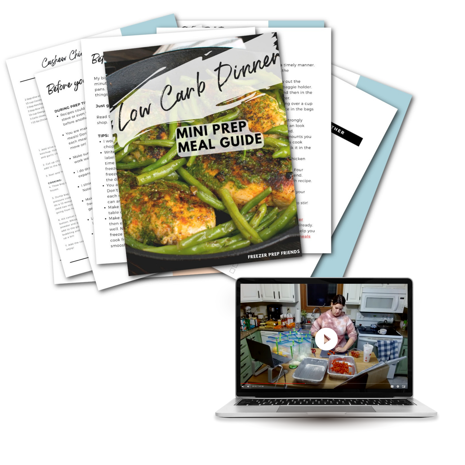 Low Carb Dinners Mini Freezer Prep Guide (With Prep Video)