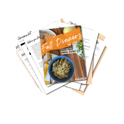 Fall Dinners Mini Freezer Meal Guide