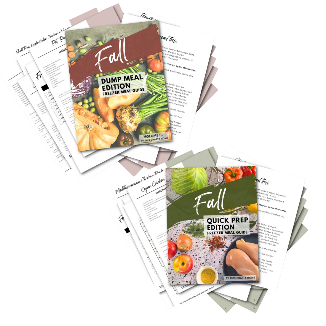 Fall Vol. III &amp; Vol. IV Freezer Meal Guide Bundle
