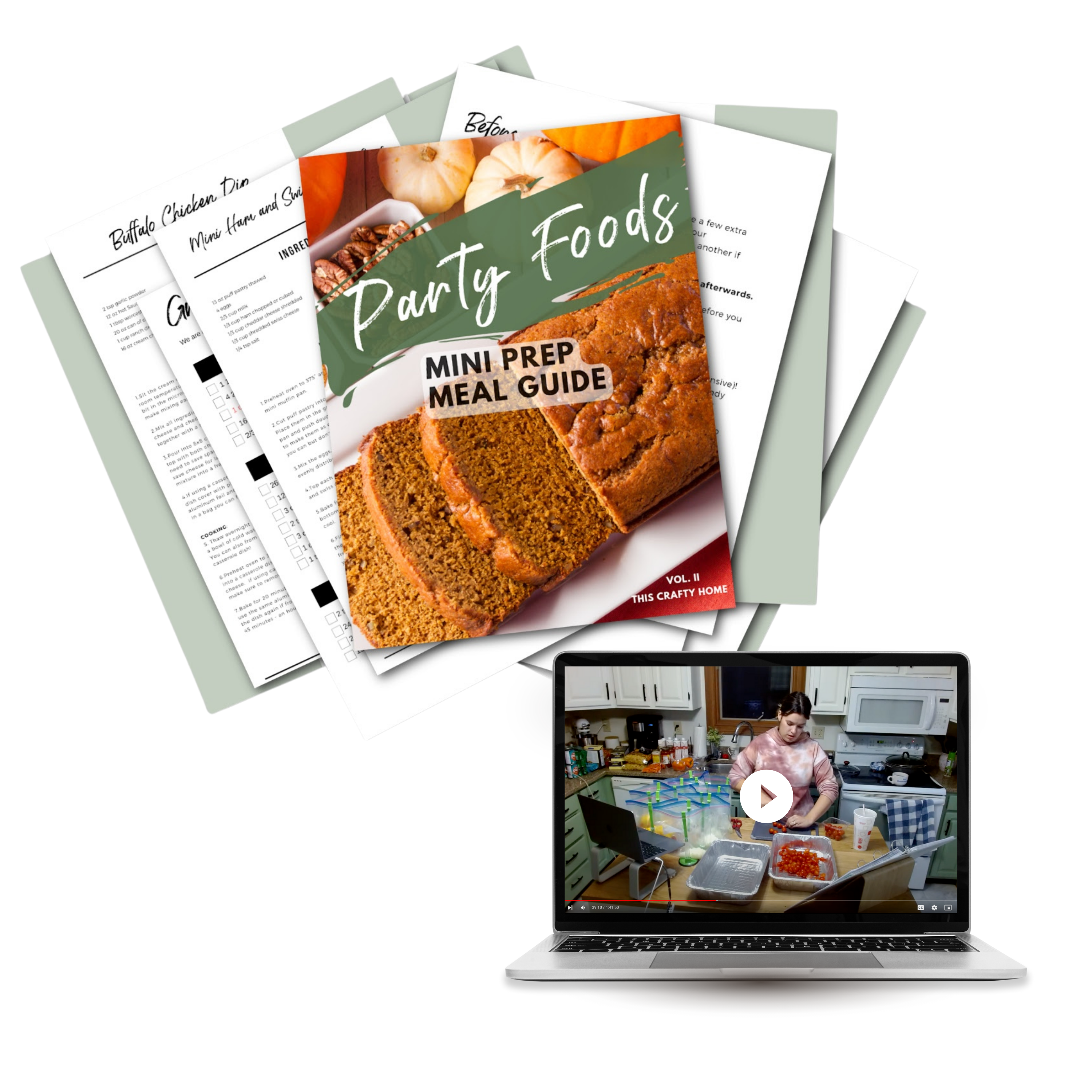 Party Foods Vol. II Mini Freezer Meal Guide (With Prep Video)