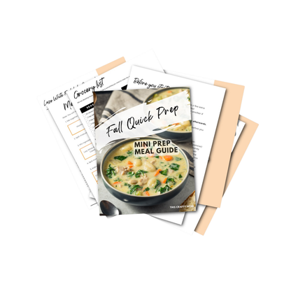 Fall Quick Prep Mini Freezer Meal Guide