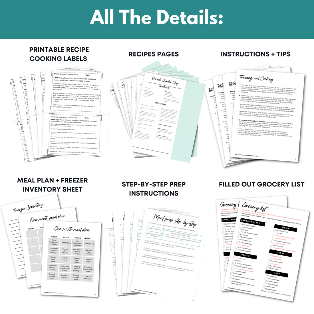 Winter Vol. III &amp; IV Freezer Meal Guide Bundle