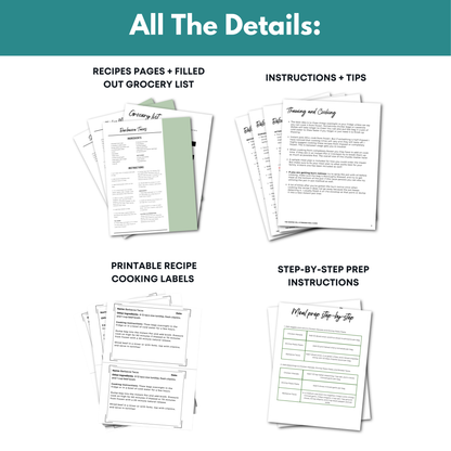 Spring Quick Prep Mini Freezer Meal Guide