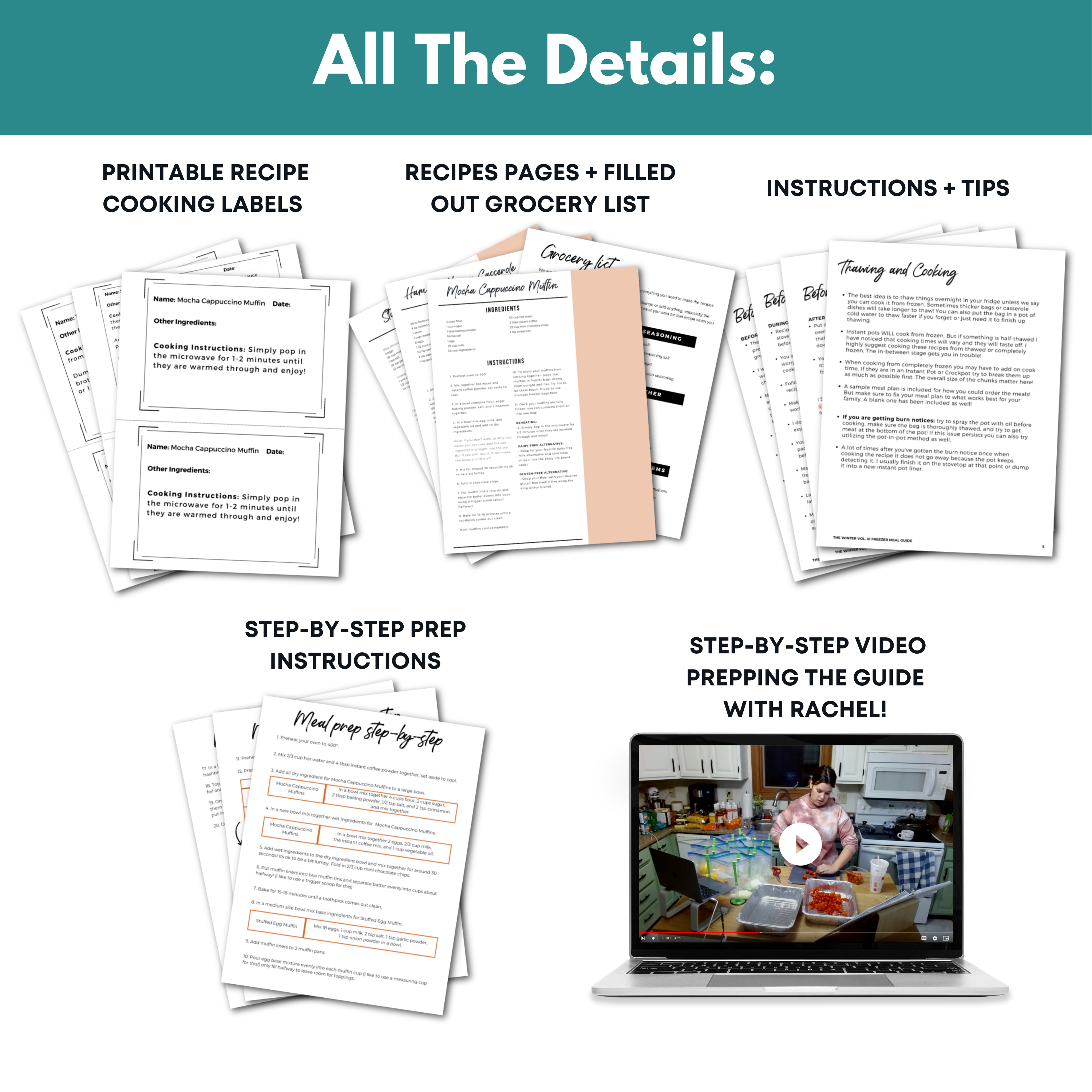 Baked Breakfast Mini Freezer Prep Guide (With Prep Video)