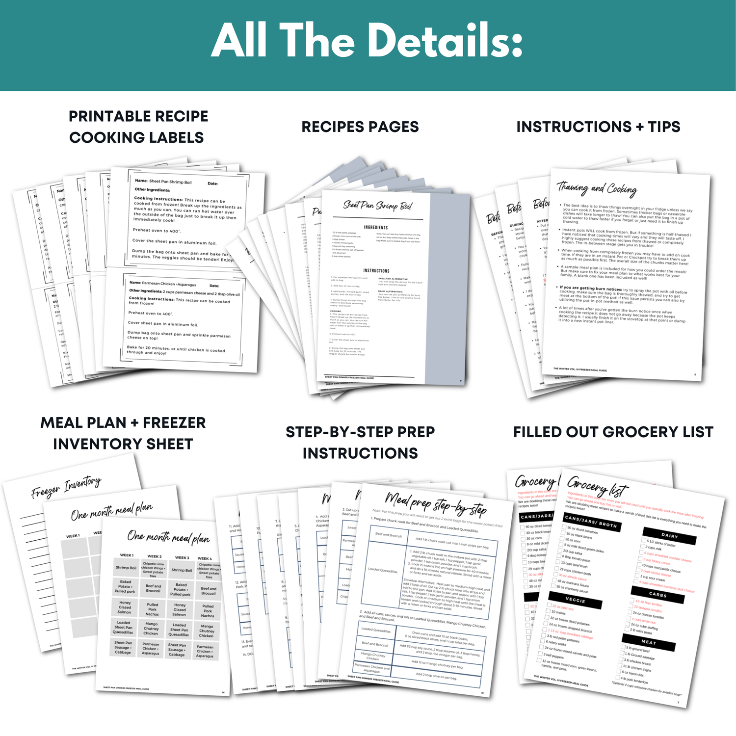 Sheet Pan Dinners Freezer Meal Guide