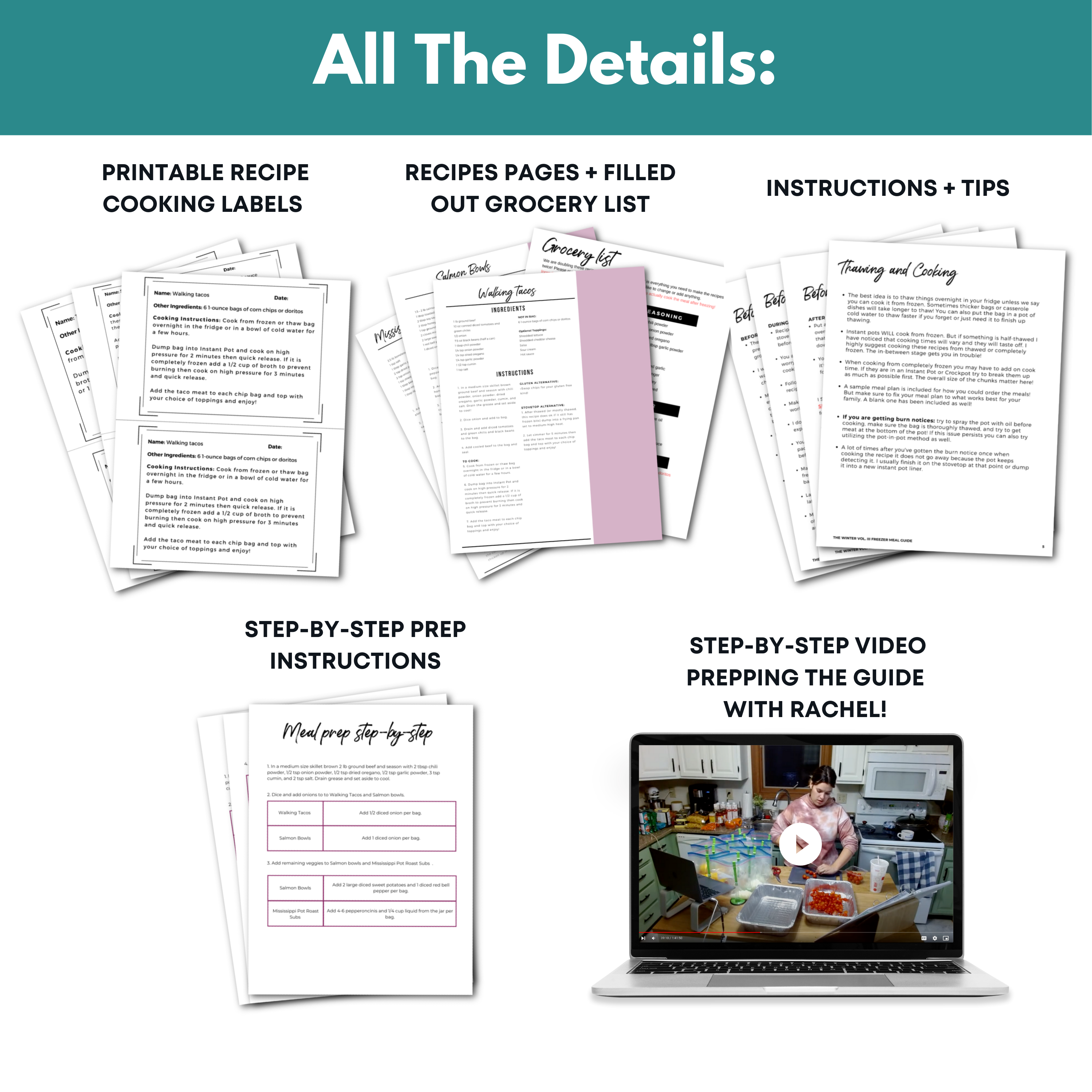 Summer Dump Meals Mini Freezer Meal Guide (With Prep Video)