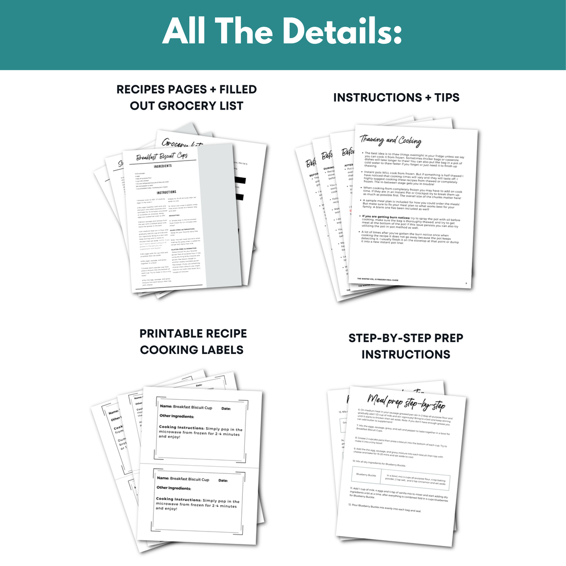 Southern Breakfast Mini Freezer Meal Guide