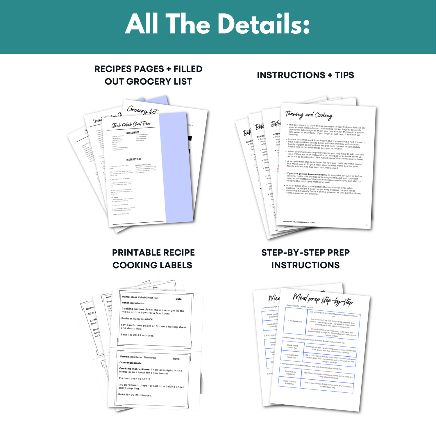 Sheet Pan Dinners Vol. III One Hour Prep Guide