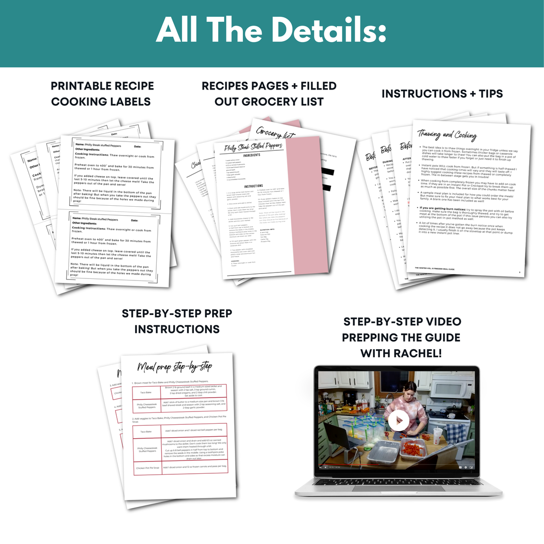 Low Carb Dinners Vol. III Mini Freezer Prep Guide (With Prep Video)