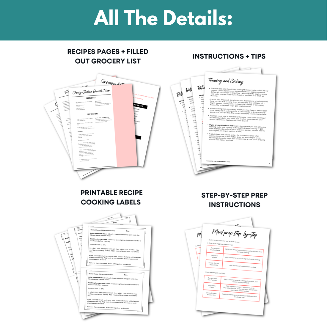 Dump Meals Mini Freezer Prep Guide