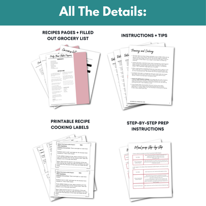 Low Carb Dinners Vol. III Mini Freezer Prep Guide
