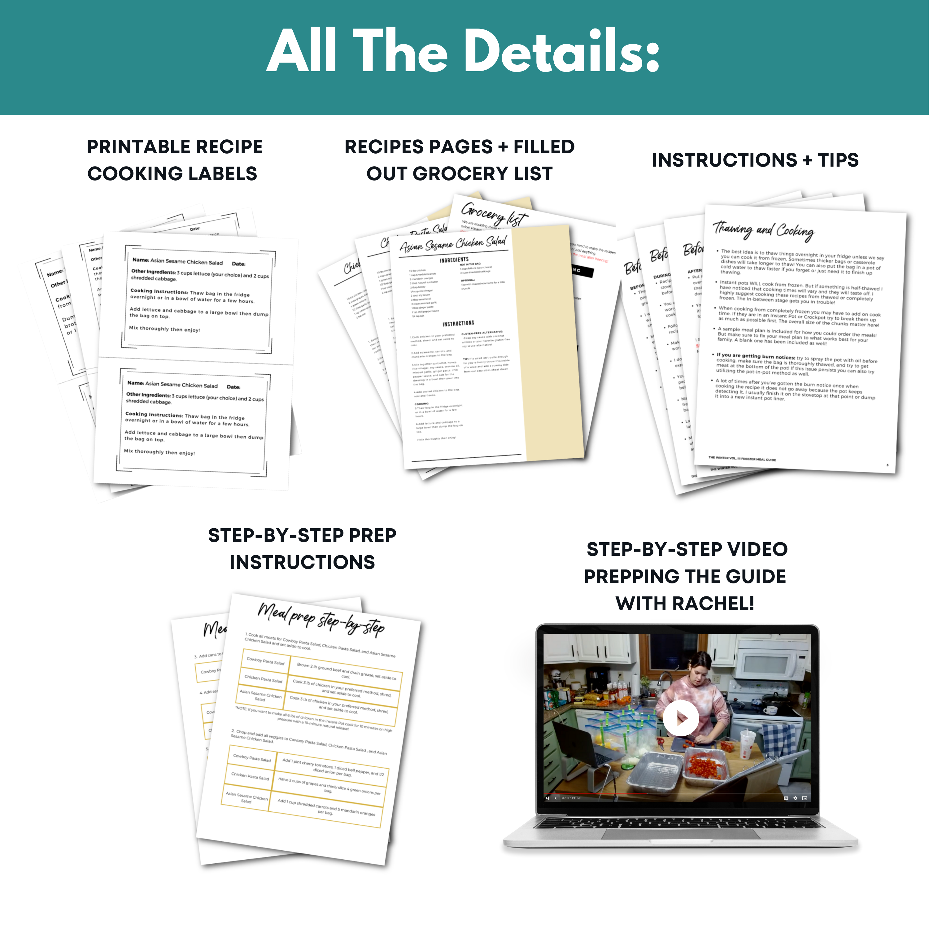 Summer Salads Mini Freezer Prep Guide (With Prep Video)