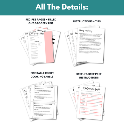 Low Carb Dinners Vol. II Mini Freezer Prep Guide