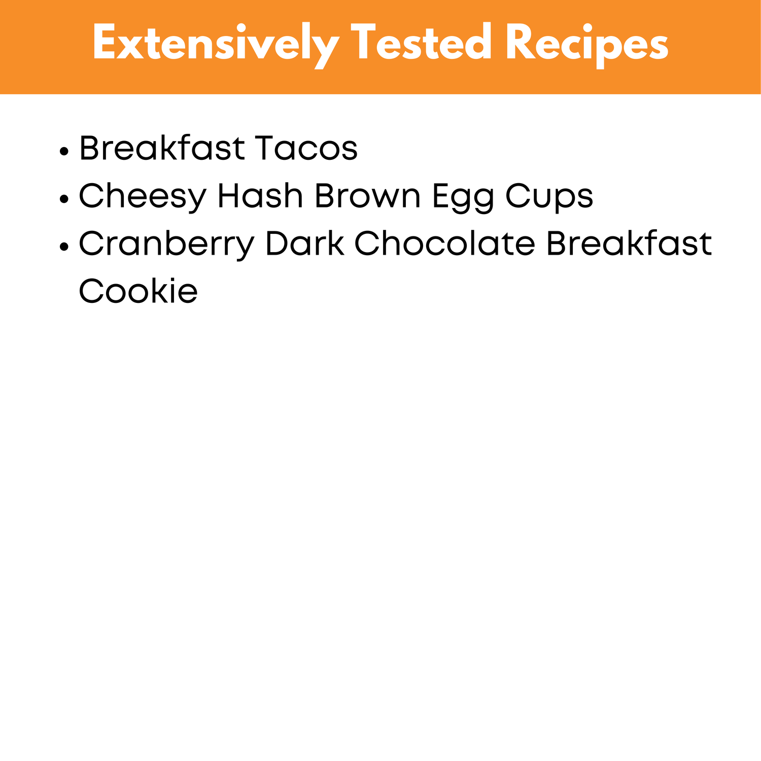 Ready to Eat Breakfast Mini Freezer Prep Guide