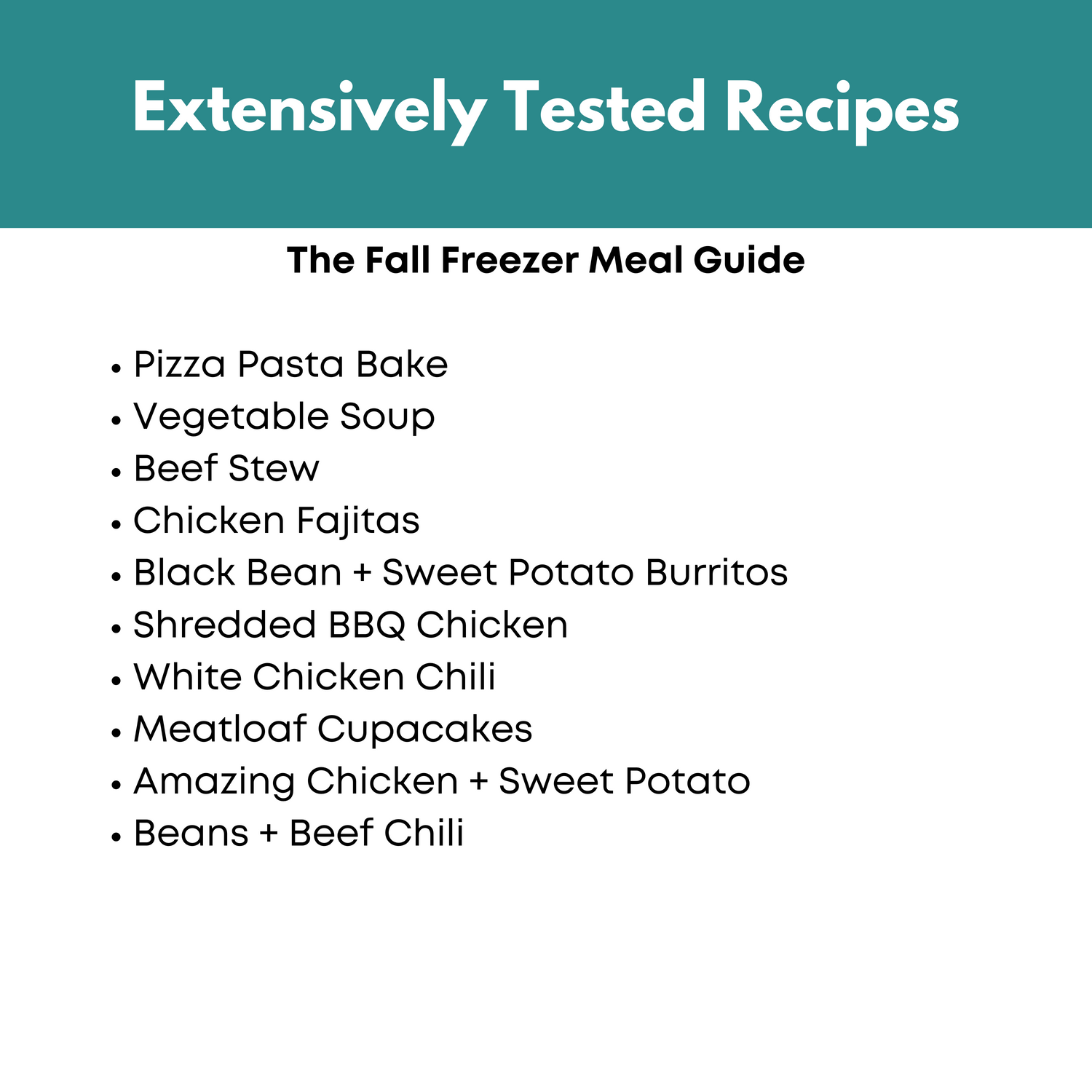 Winter and Fall Freezer Meal Guide Bundle