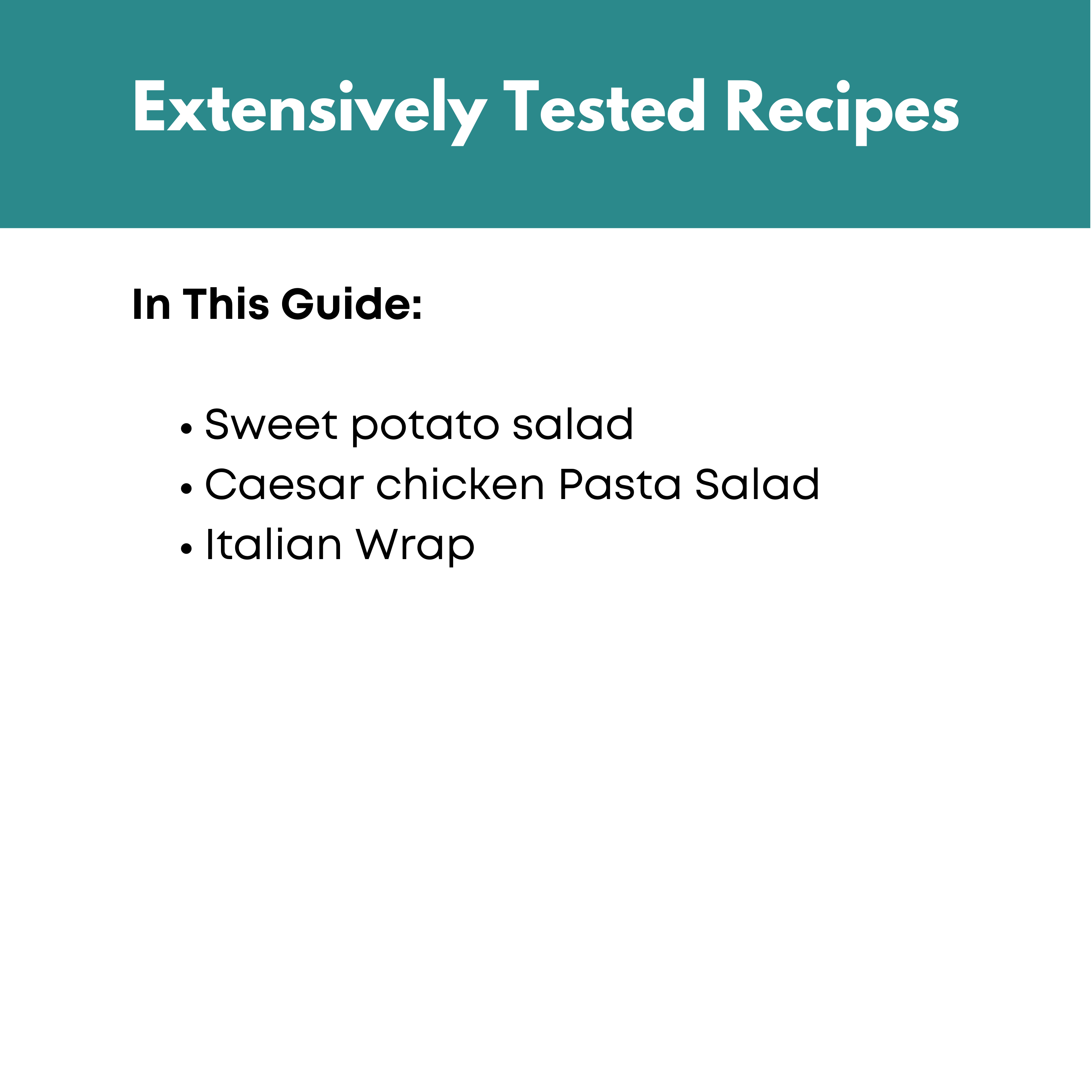 Cold Lunch To-Go One-Hour Mini Freezer Meal Guide