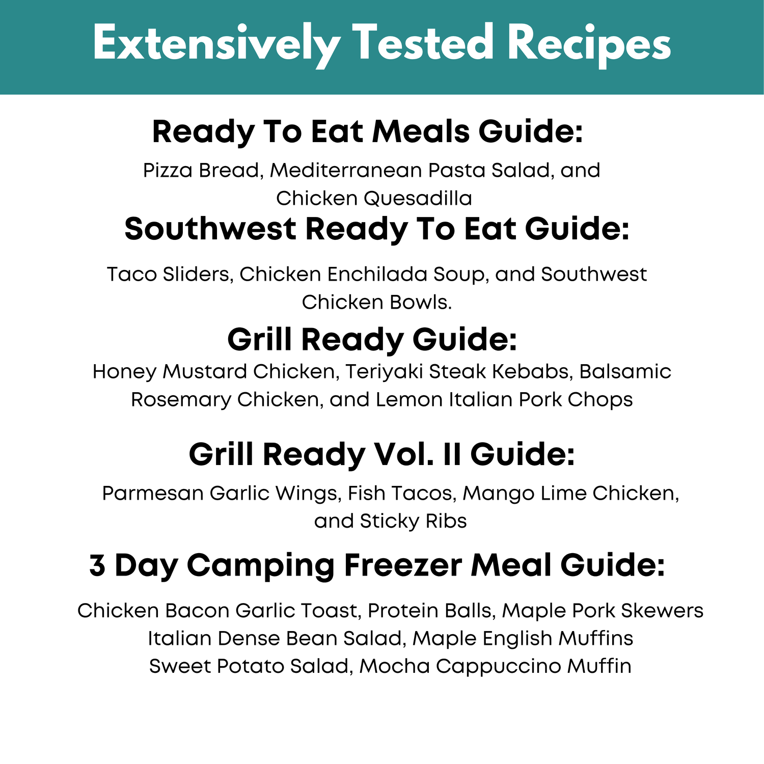 Ultimate Camping Freezer Meal Guide Bundle