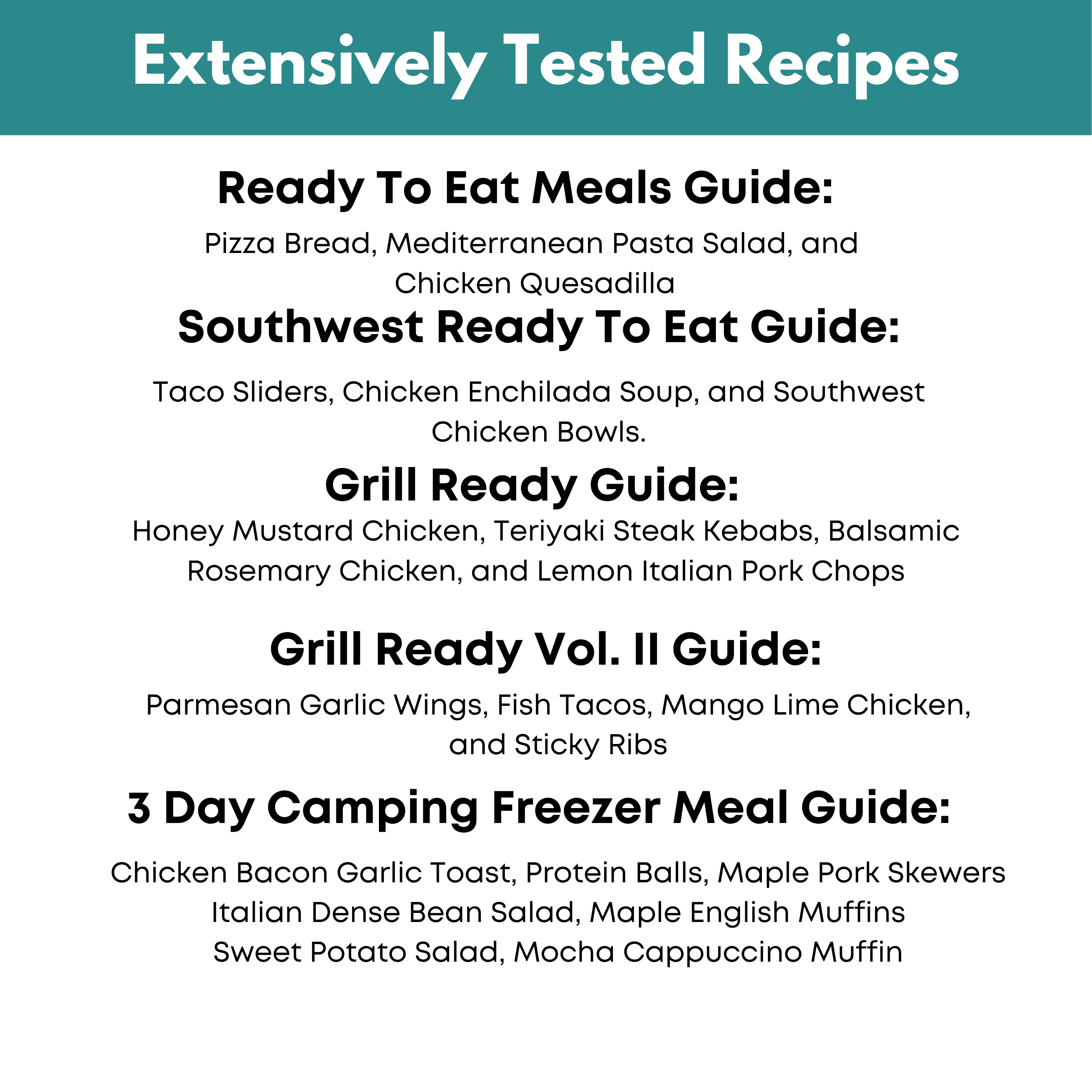 Ultimate Camping Freezer Meal Guide Bundle