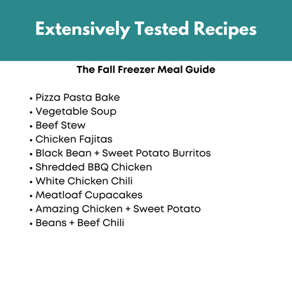 Fall Freezer Meal Guide