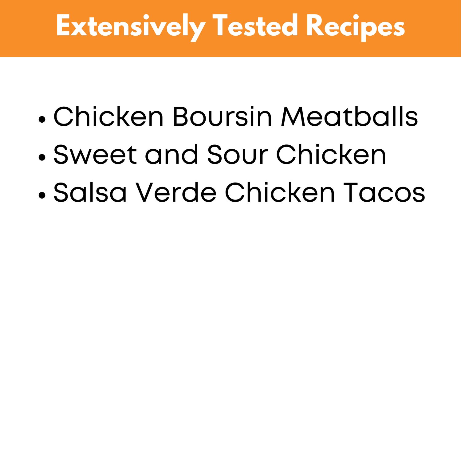 Chicken Dinners Mini Freezer Meal Guide