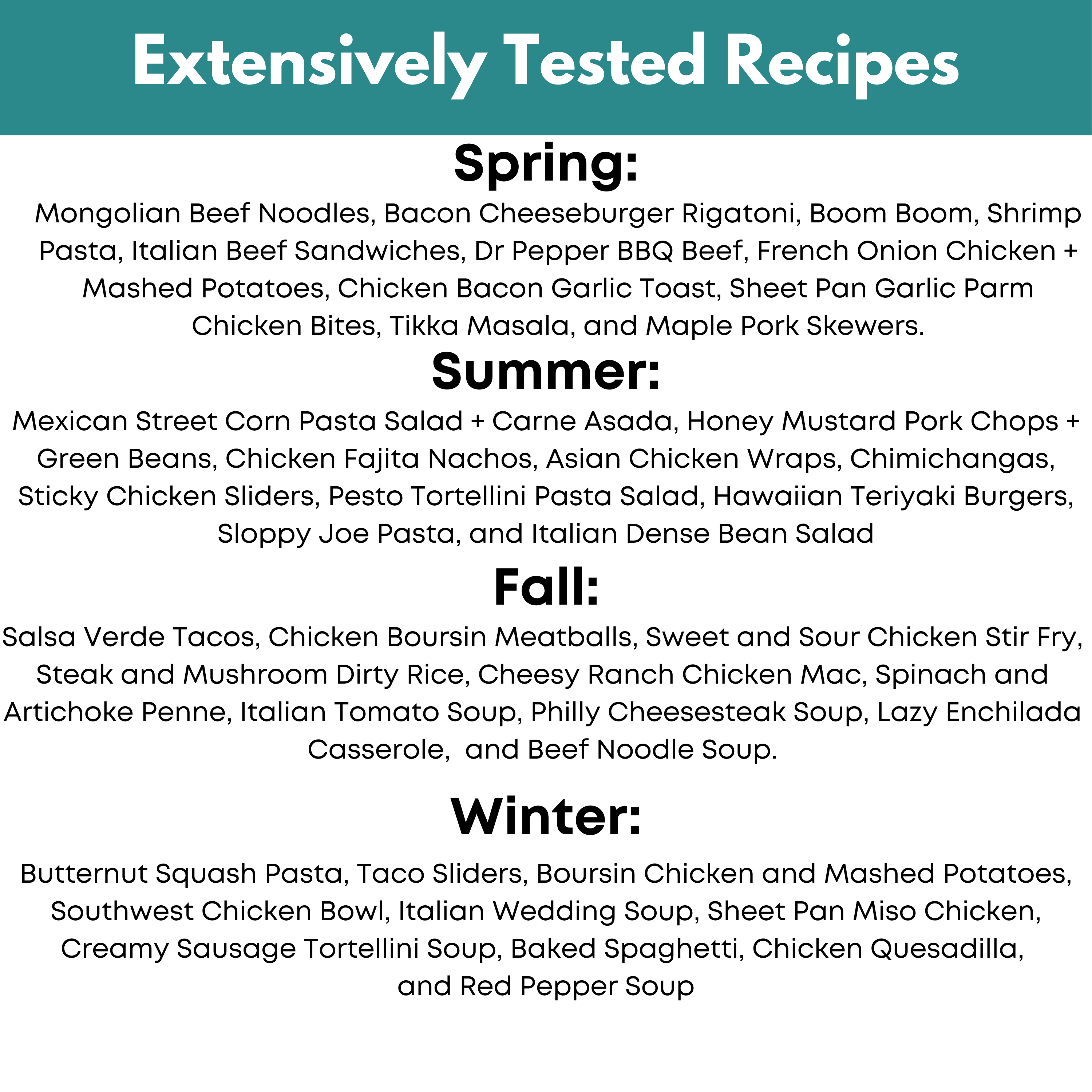 4 Seasons Vol. V Freezer Meal Guide Bundle
