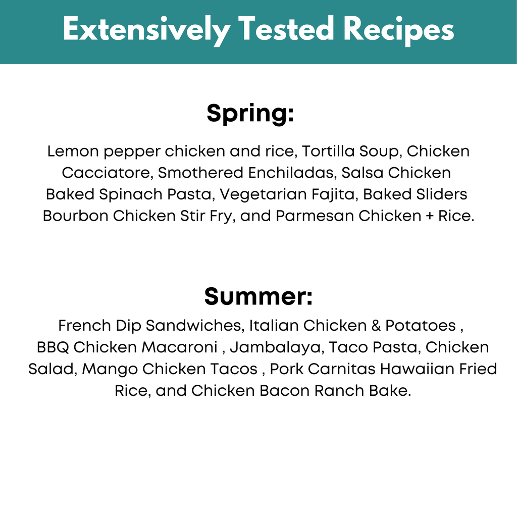 Spring and Summer Freezer Meal Guide Bundle