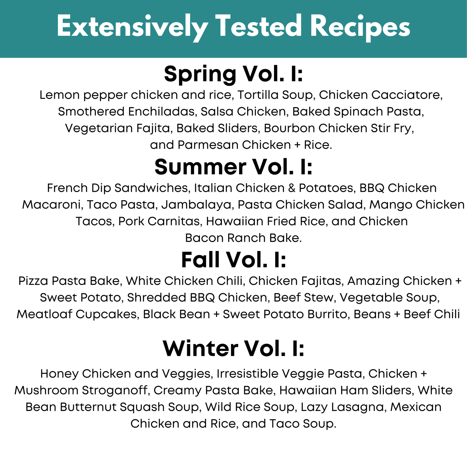 All Seasons Freezer Meal Guide Bundle
