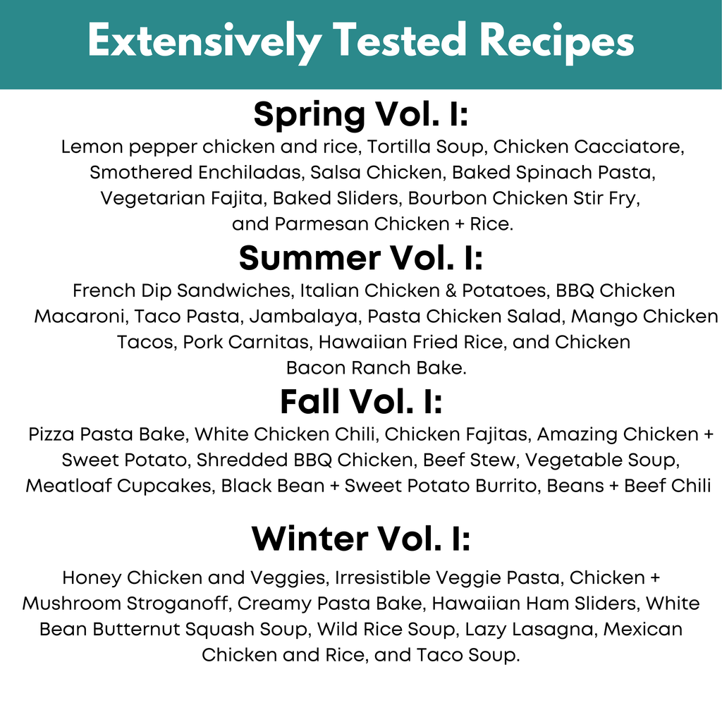 All Seasons Freezer Meal Guide Bundle