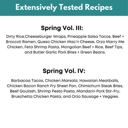 Spring Vol. III &amp; IV Freezer Meal Guide Bundle