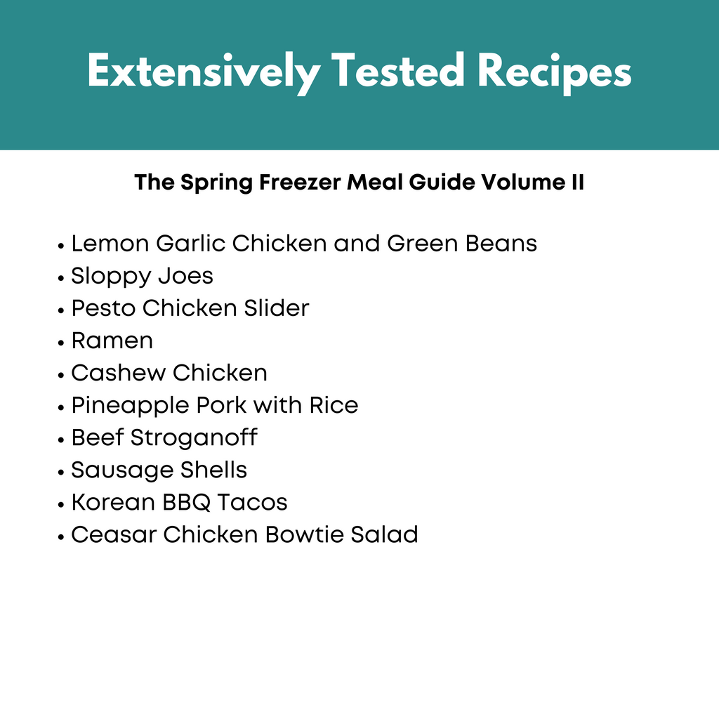 Spring Freezer Meal Guide Volume I & II Bundle